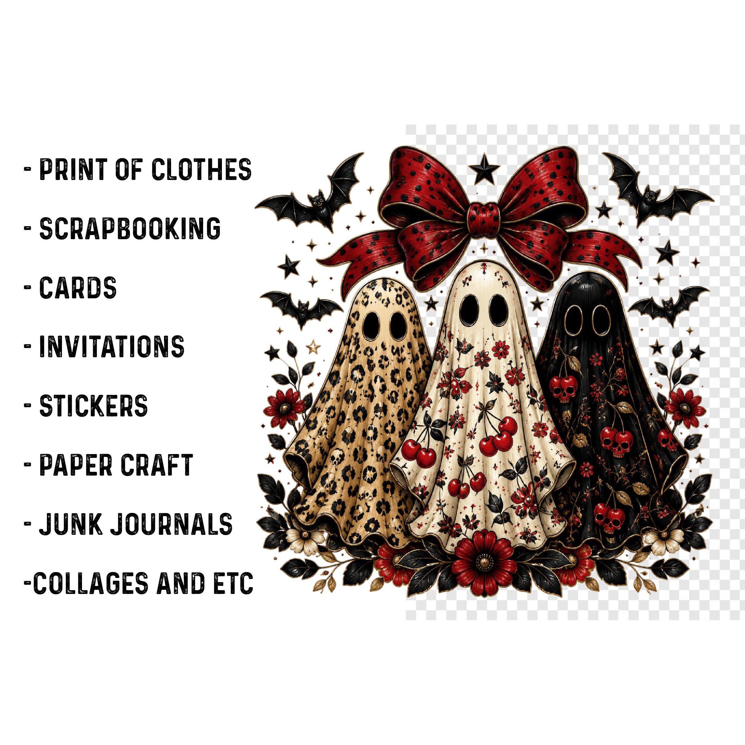 Coquette Halloween Sublimation Design