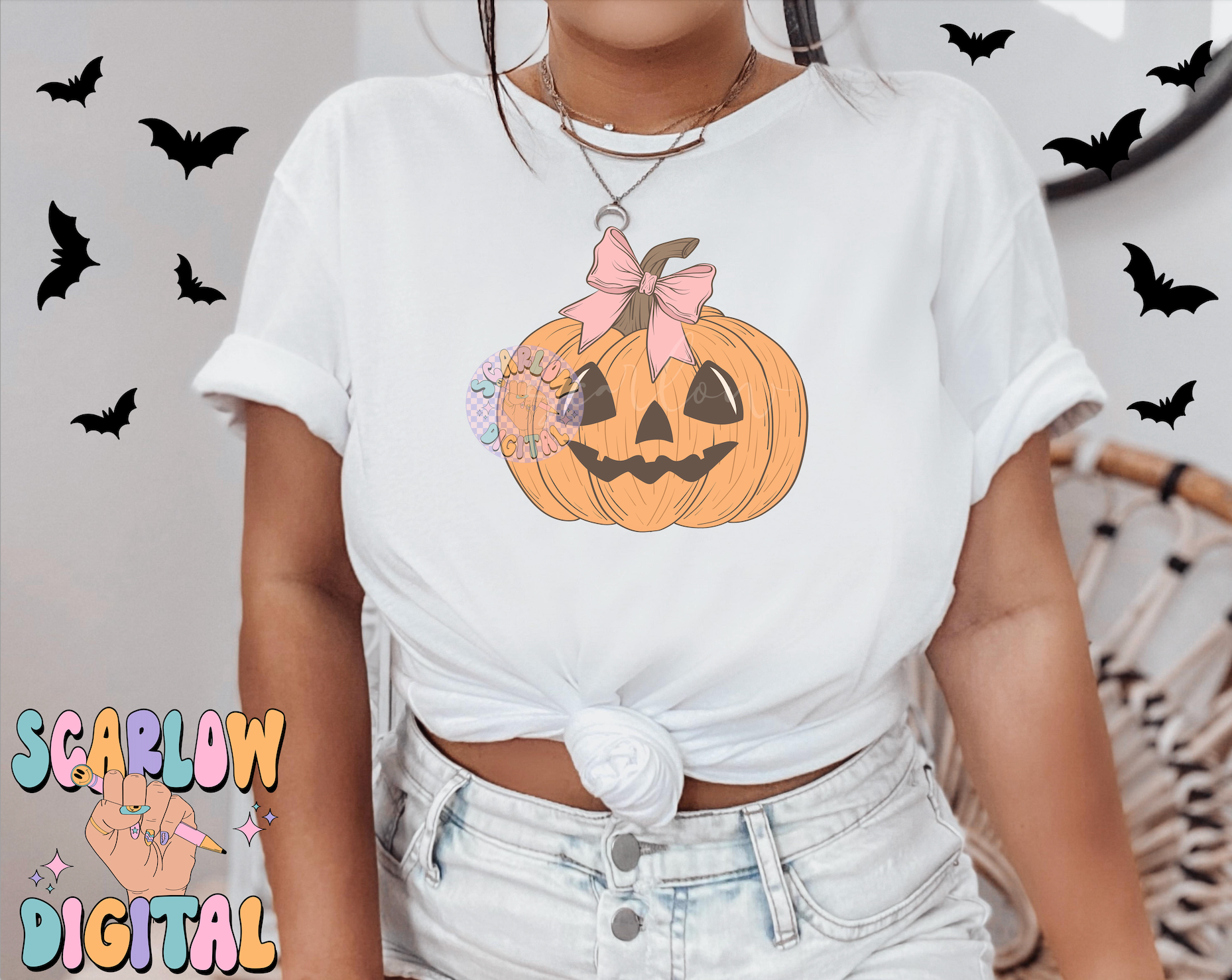Coquette Jack-O'-Lantern PNG Digital Design Download, halloween png, fall pumpkin png, pretty pumpkin png, trendy halloween png designs 3