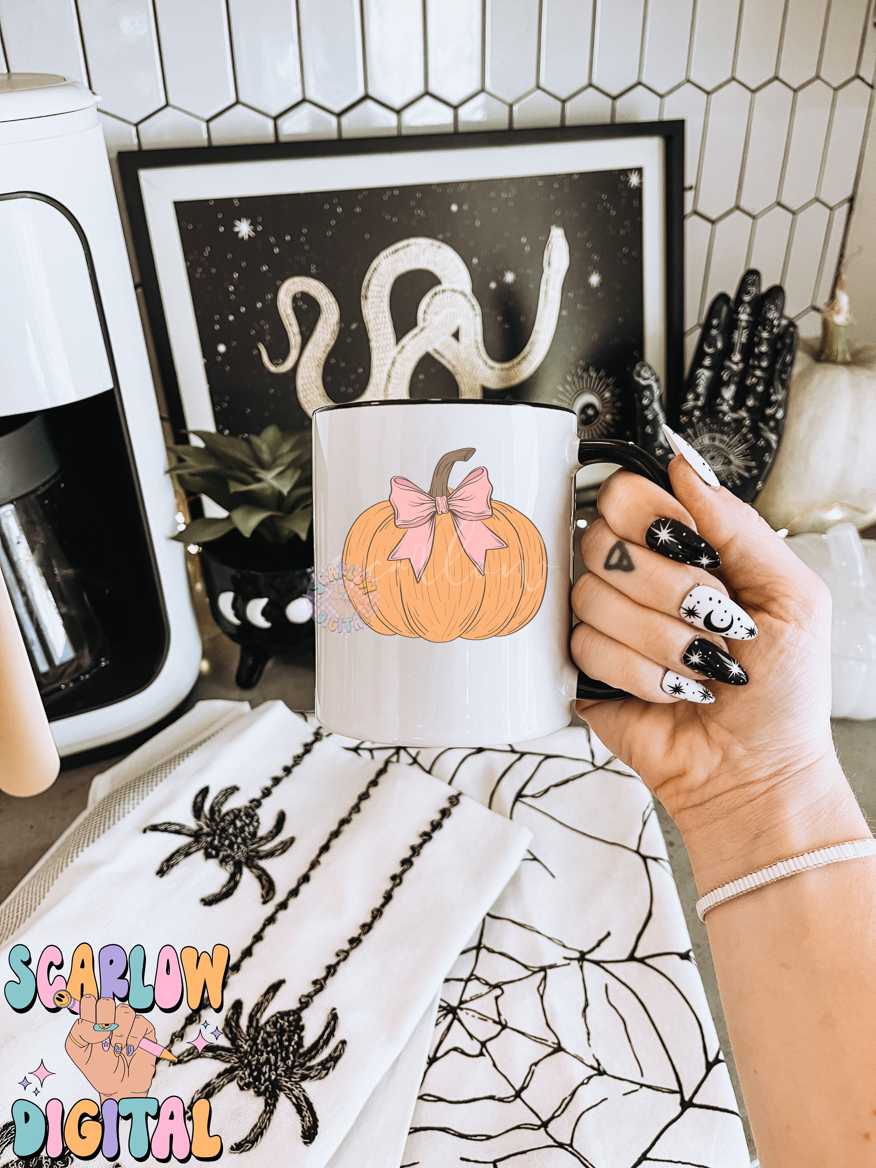 Coquette Pumpkin PNG Digital Design Download, halloween png, fall pumpkin png, pretty pumpkin png, trendy halloween designs, girl fall png 5