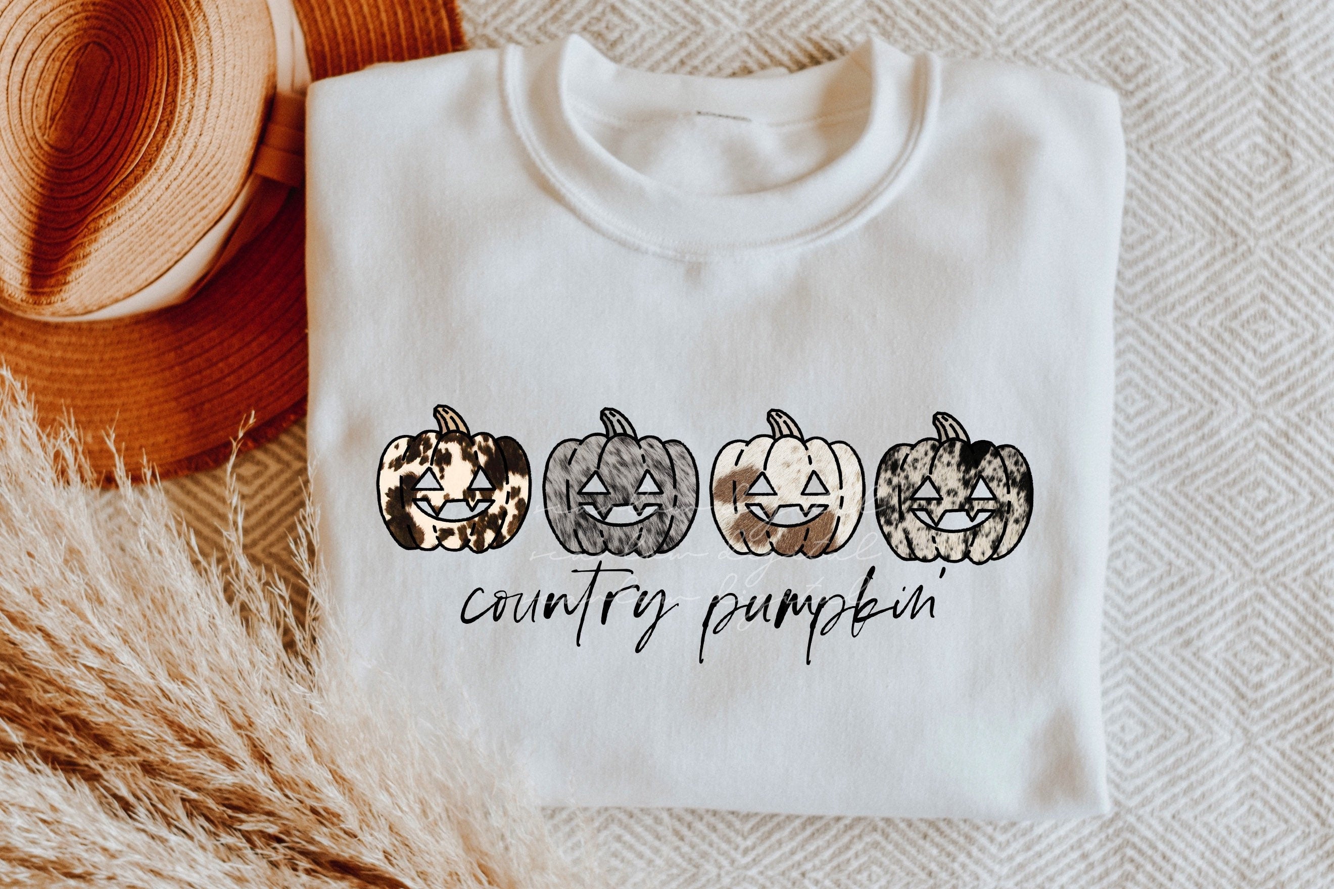 Country Pumpkin Western Fall PNG sublimation Design Download, western halloween png, country fall png, southern pumpkin png, country png 3