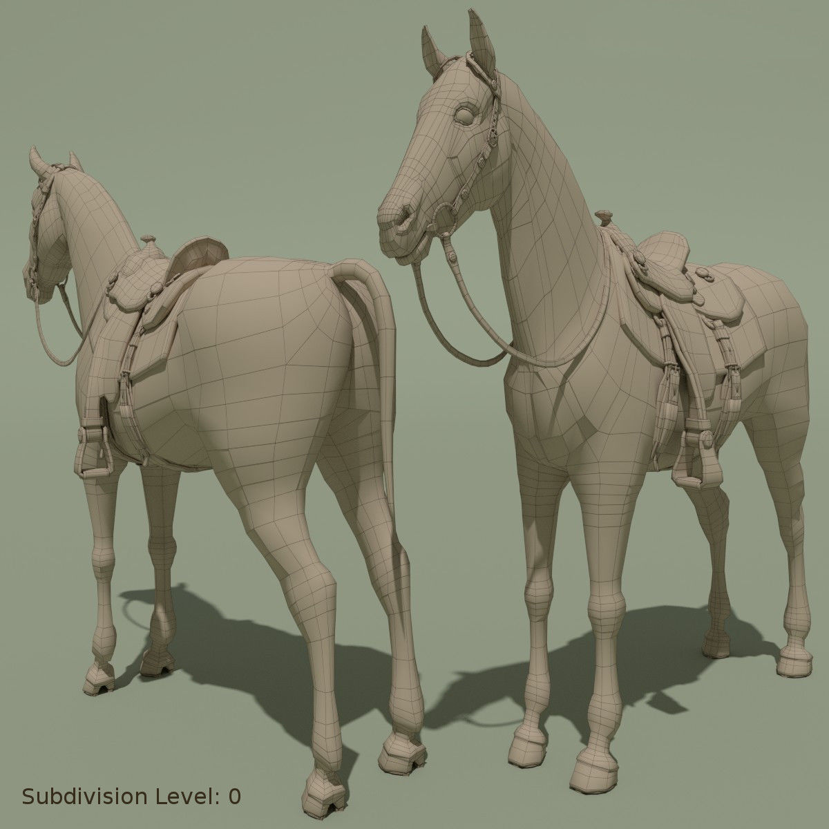 Cowboy Horse Palomino 3D model 9