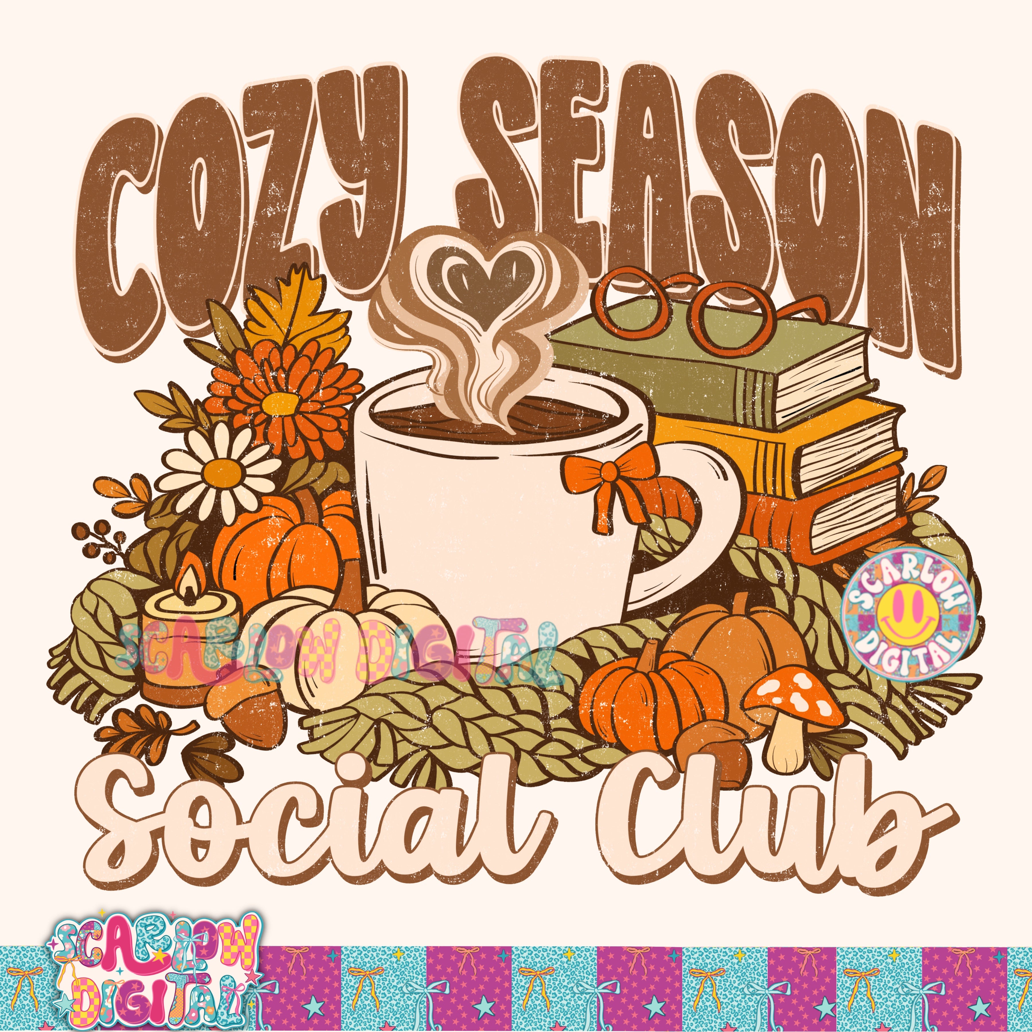 Cozy Season Social Club PNG Digital Design 2