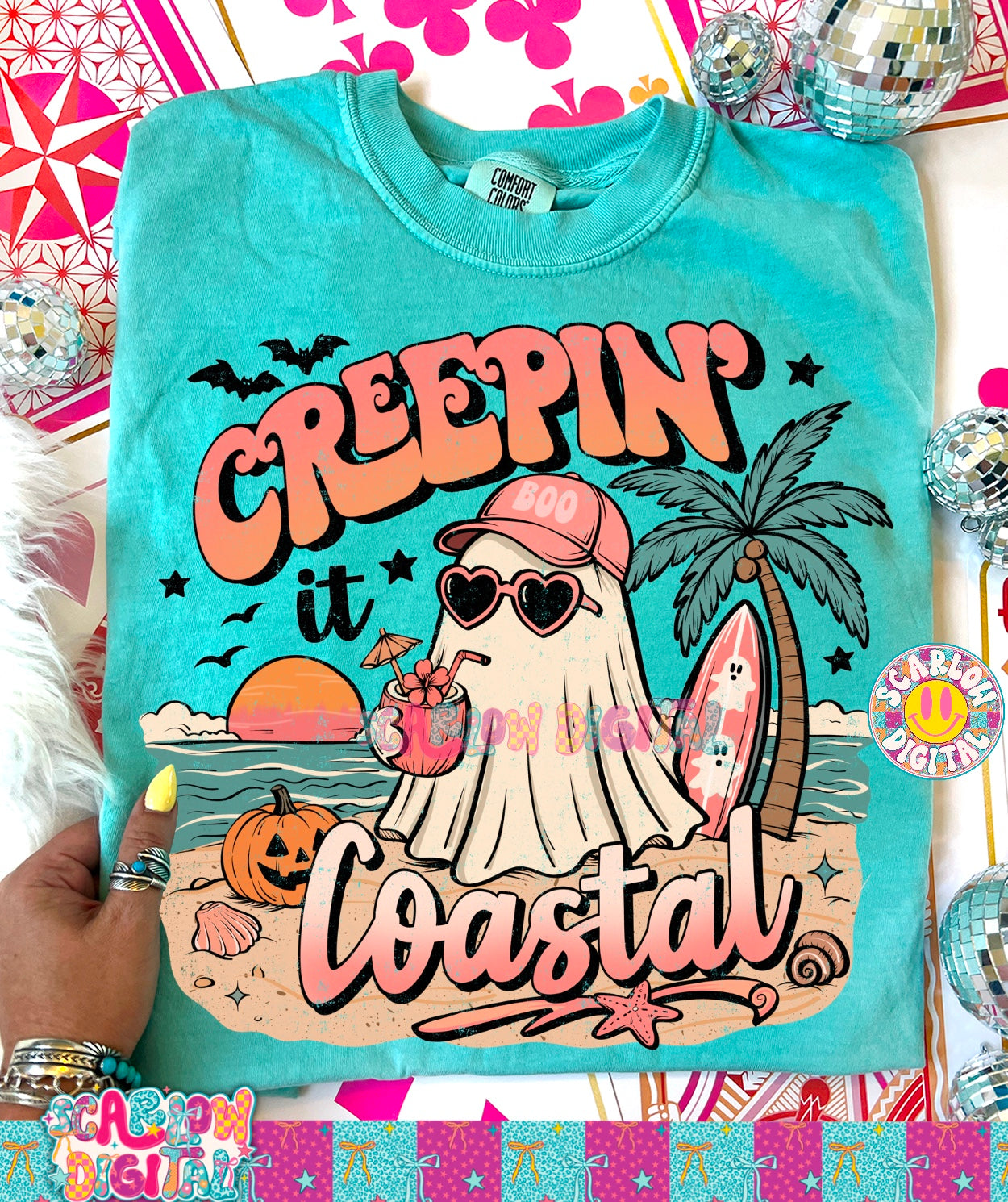 Creepin' it Coastal PNG Digital Design Summerween 2