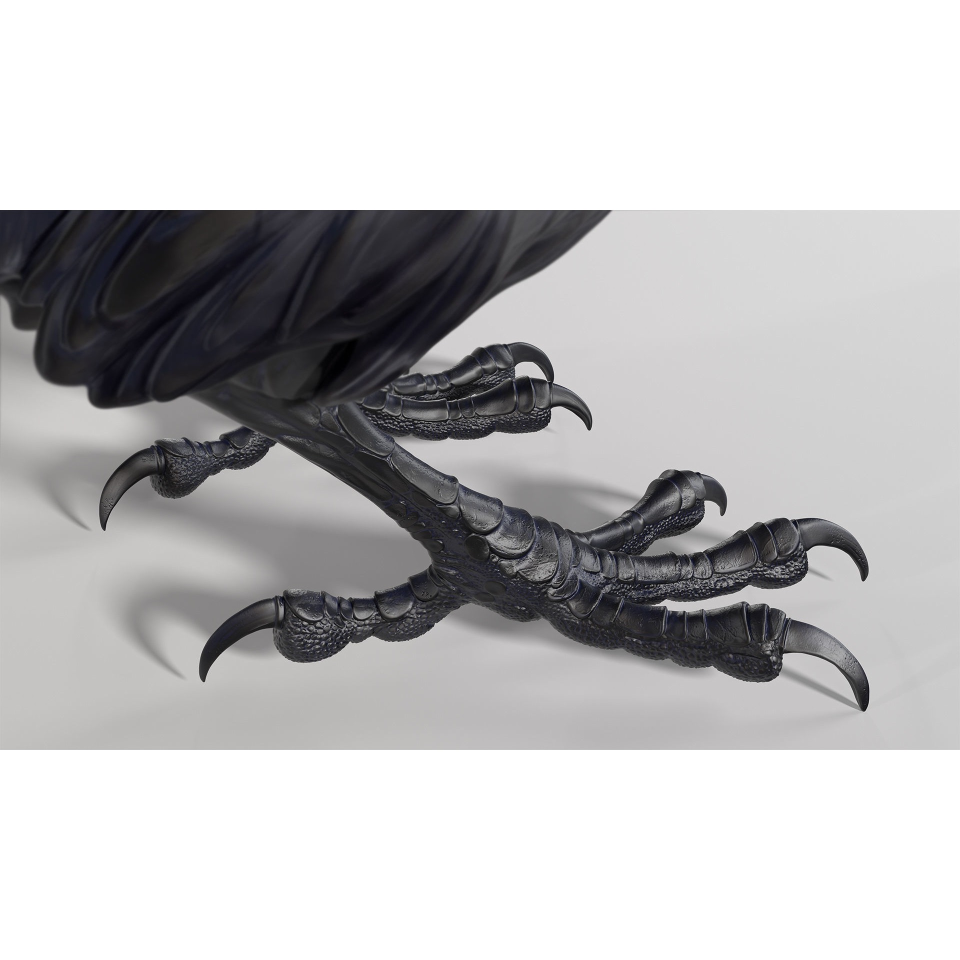 Crow open beak- 3D Sculpting - High Poly 3D print model 3