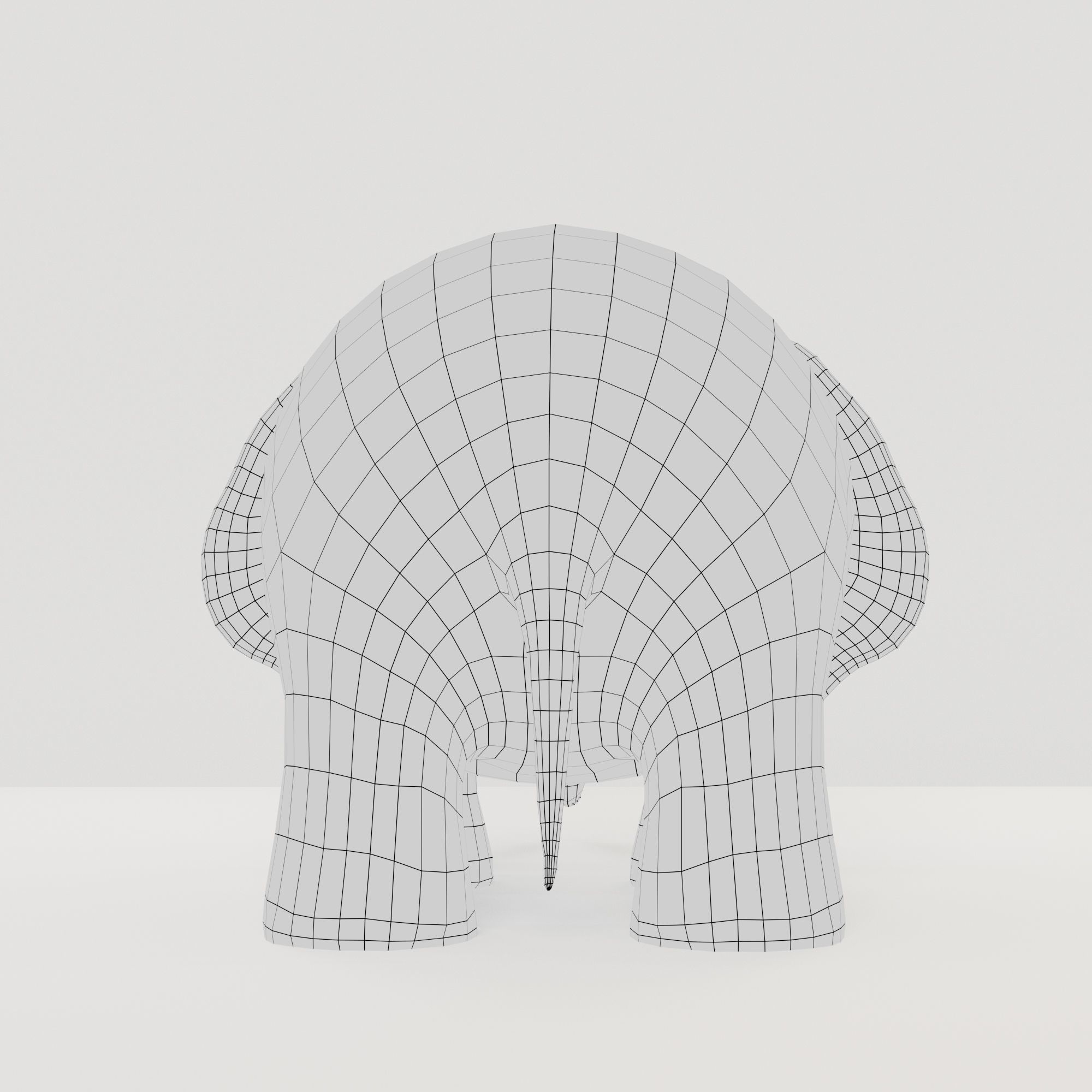 Cute cartoon elephant Free low-poly 3D model 8