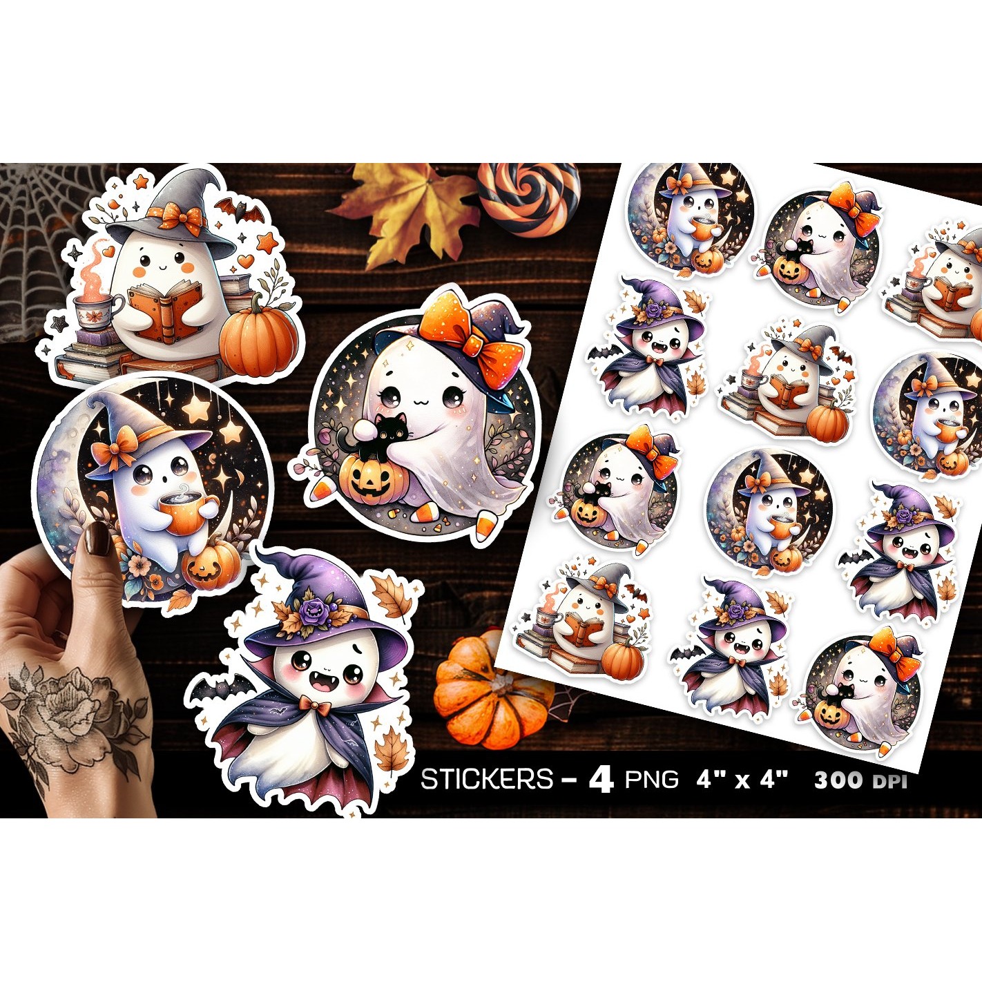 Cute ghosts stickers, Halloween cute ghost, Sticker Printabl
