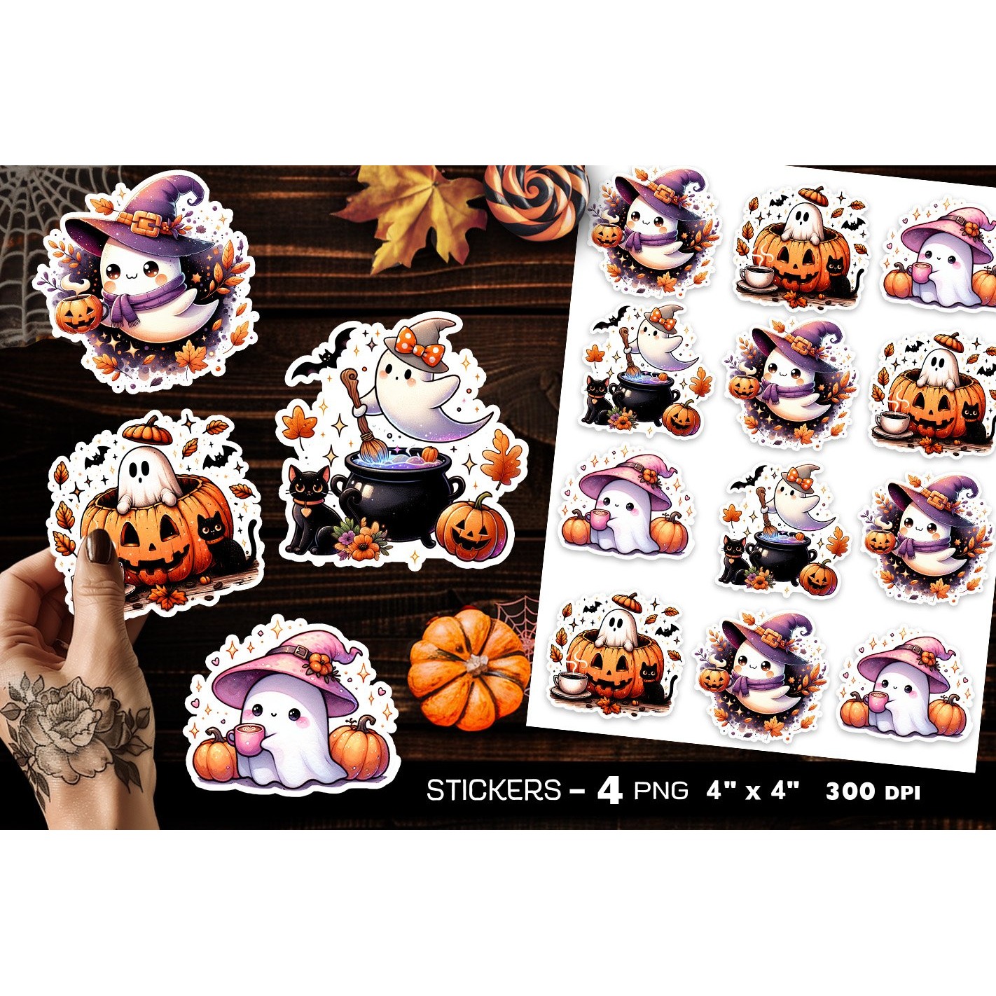 Cute ghosts stickers, Pink Halloween ghost, Sticker Printabl (2)