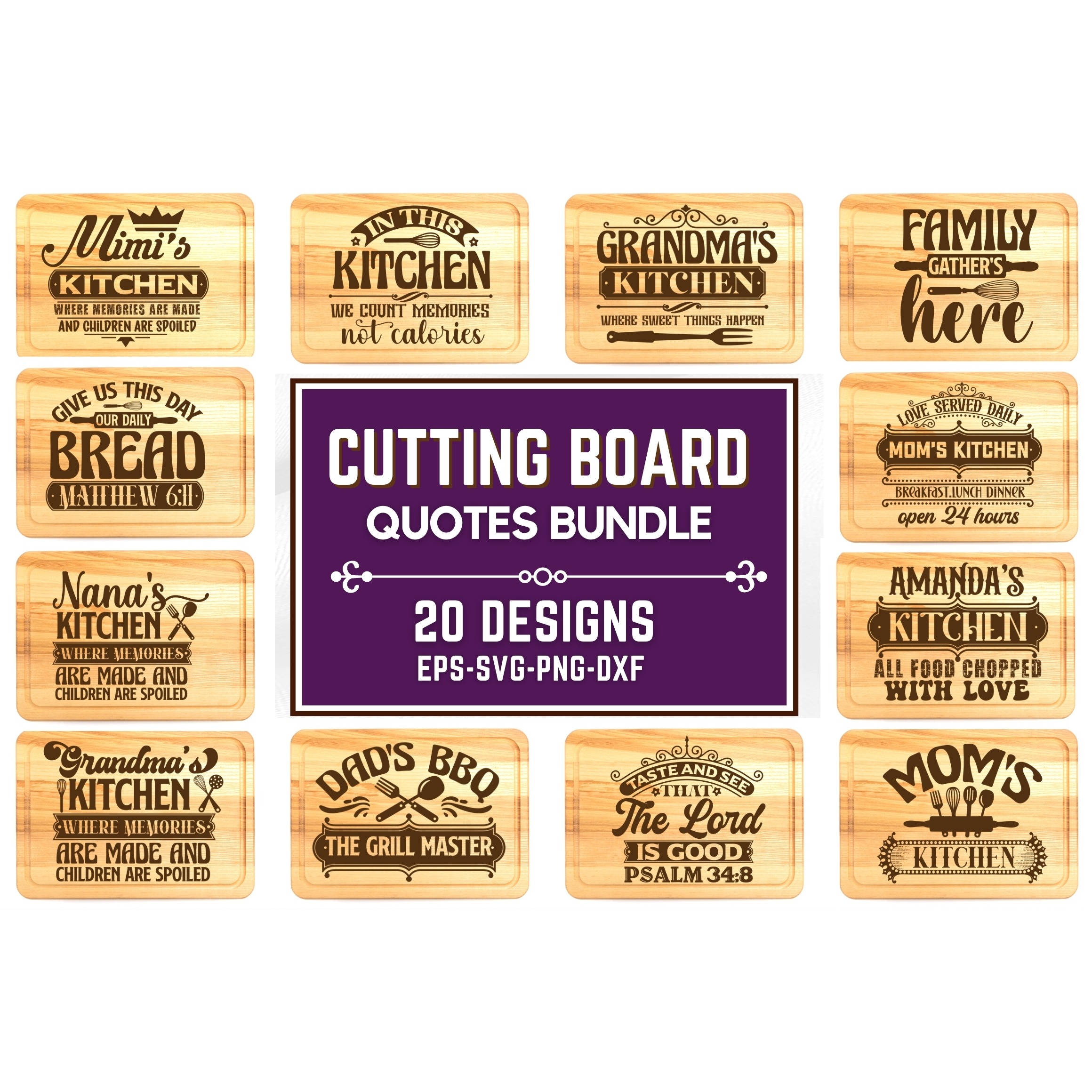 Cutting Board SVG Bundle