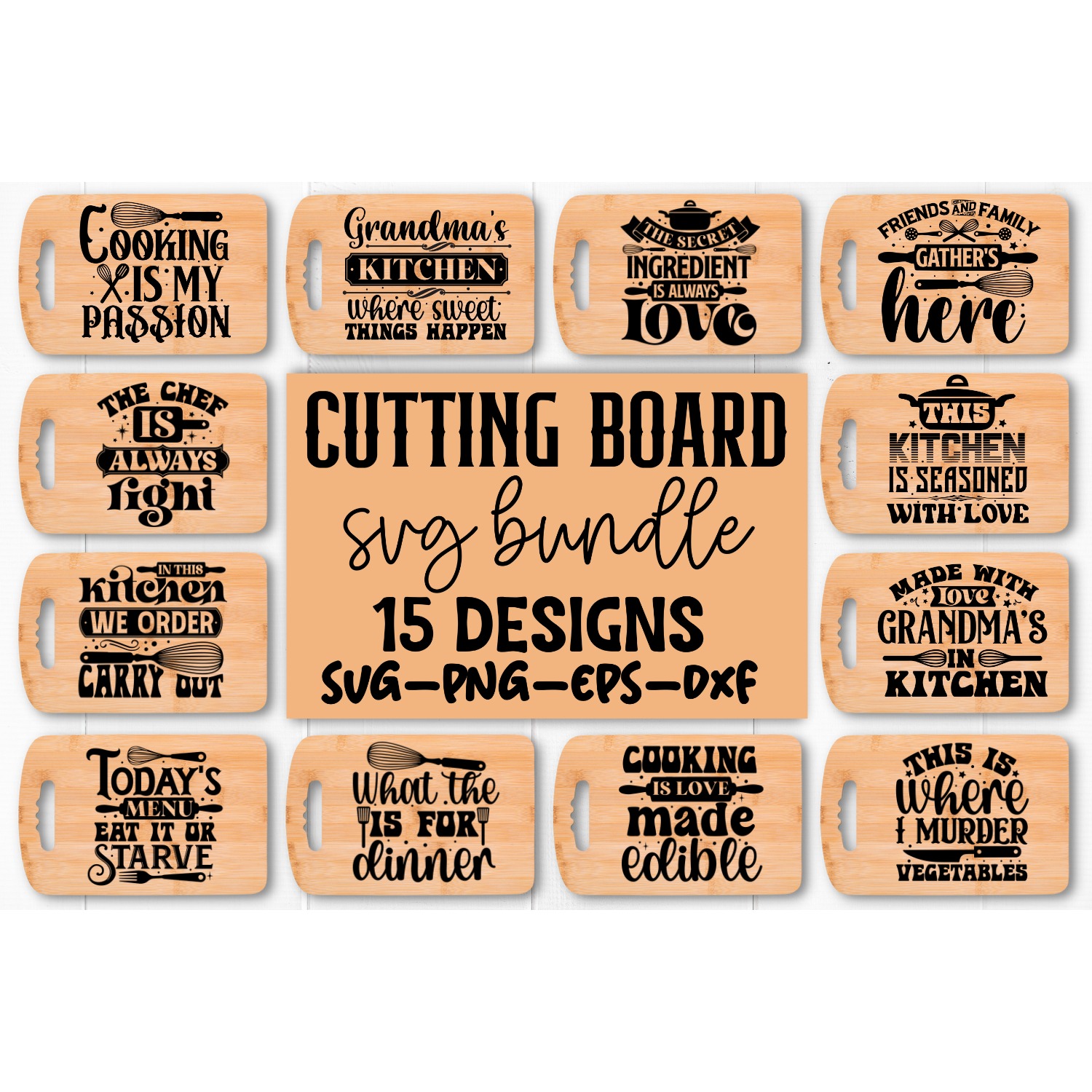 Cutting Board SVG Bundle (2)