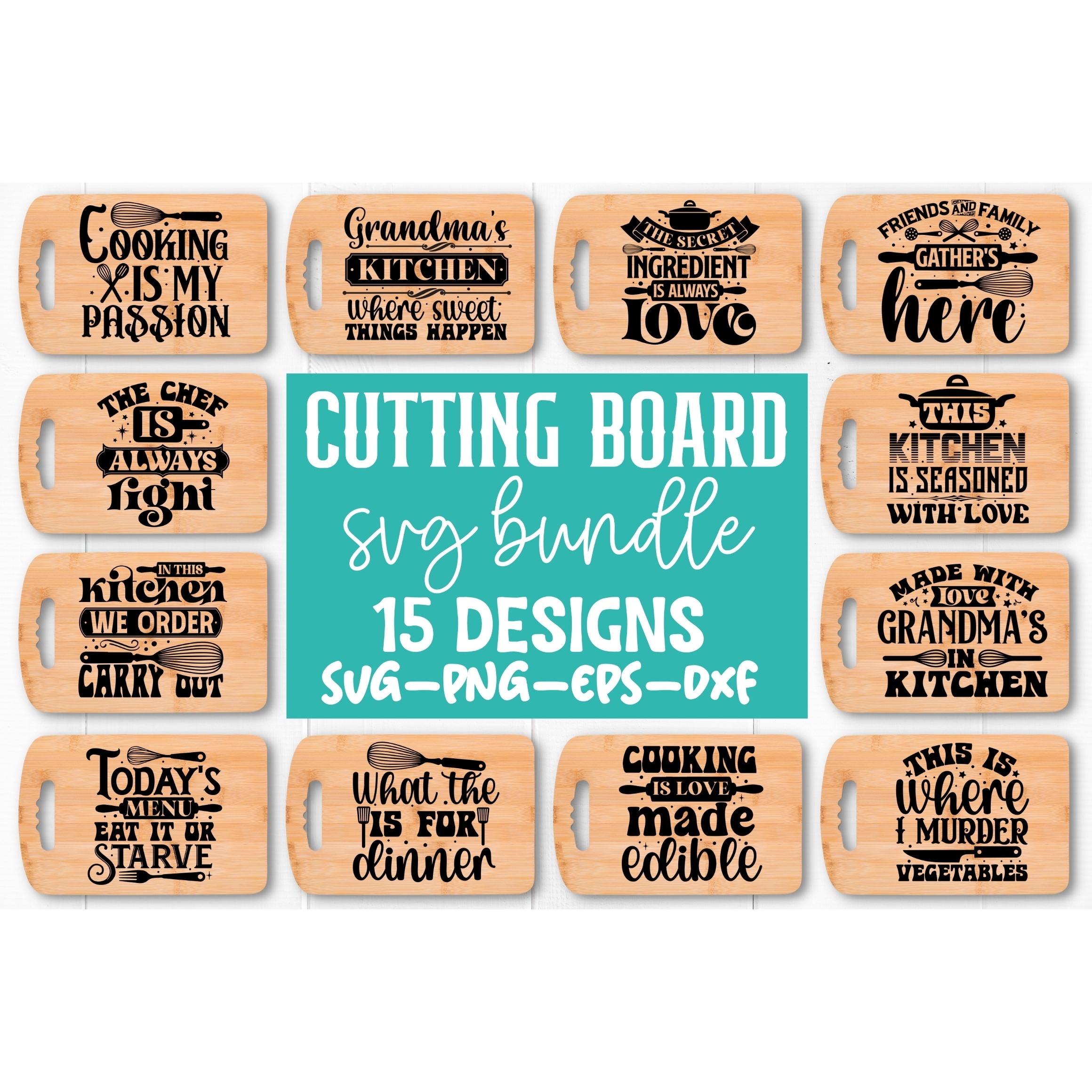 Cutting Board SVG Bundle (2) 2