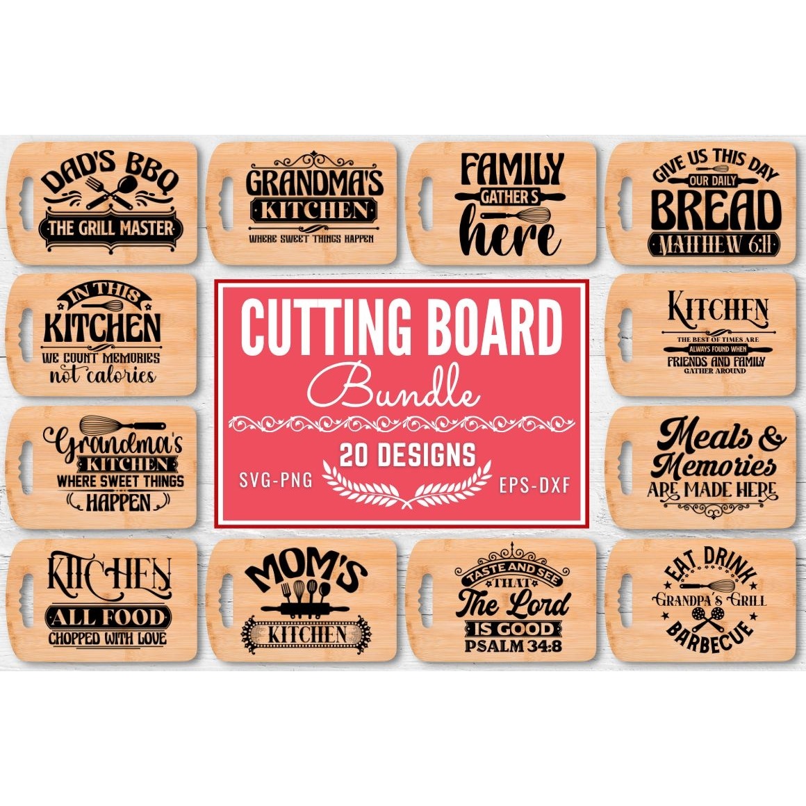 Cutting Board SVG Bundle (3)