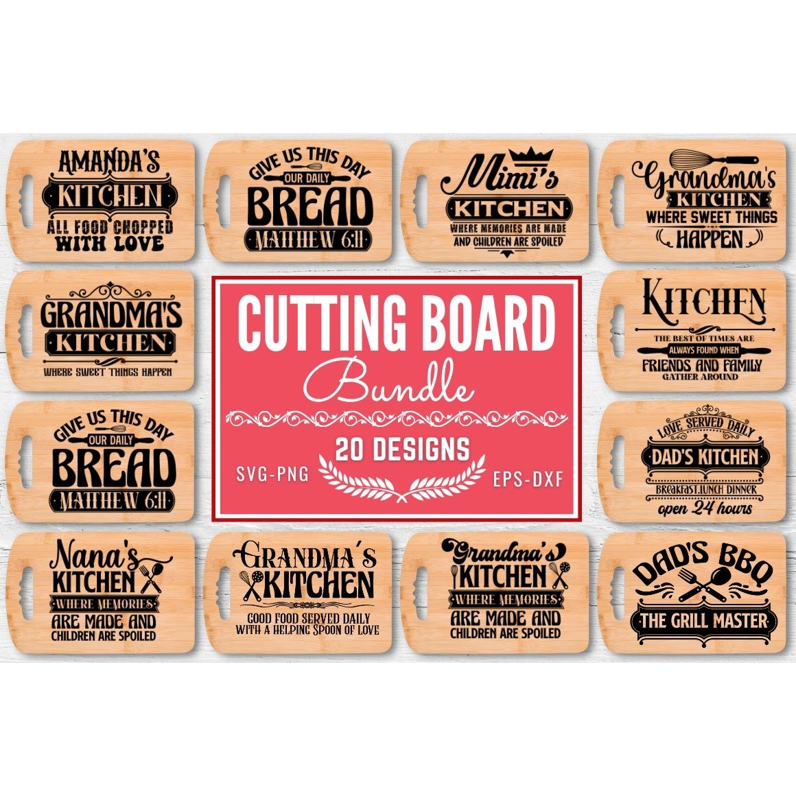 Cutting Board SVG Bundle (3) 2
