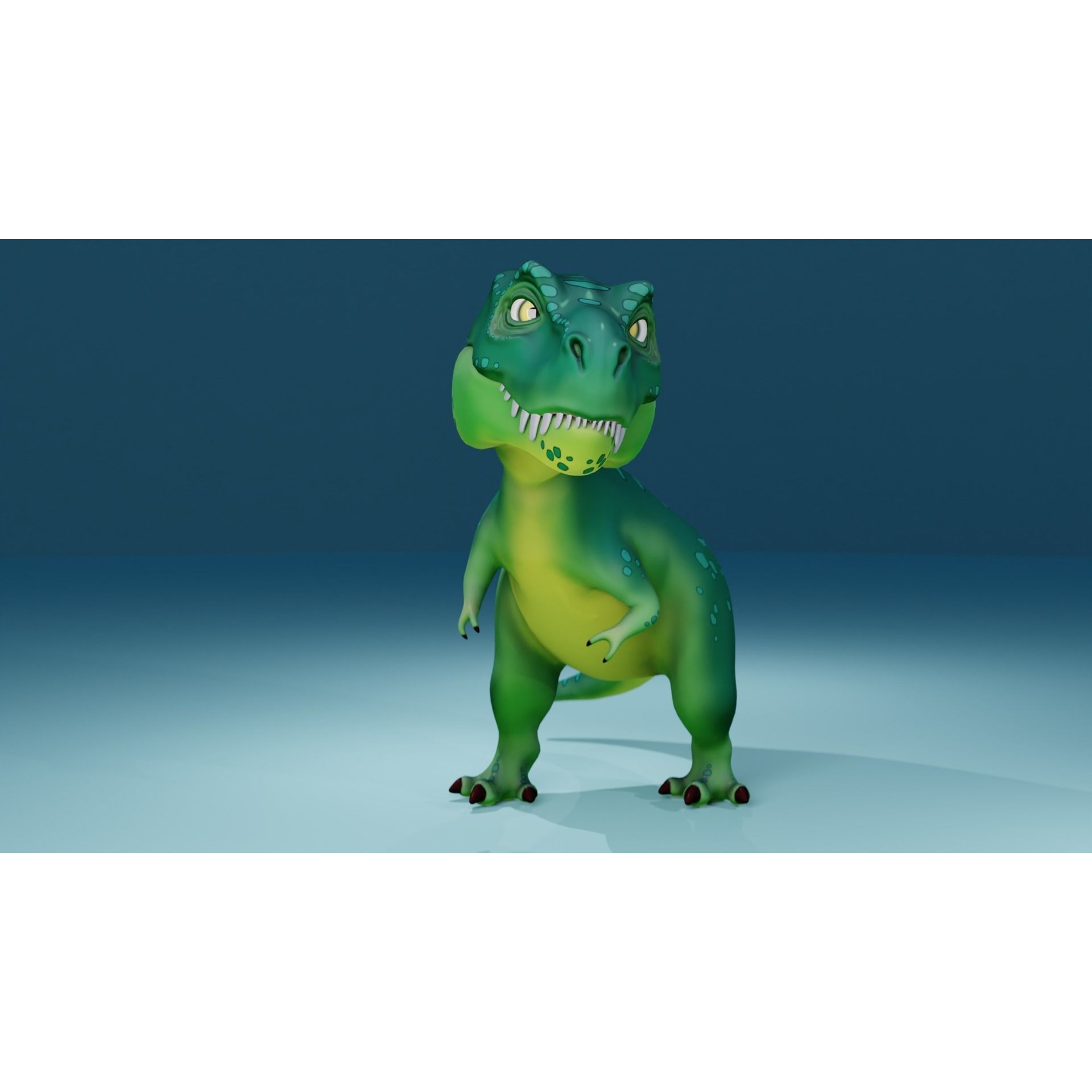 D Rex Free low-poly 3D model 2
