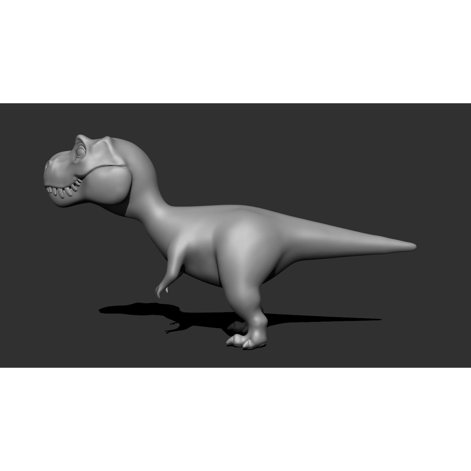 D Rex Free low-poly 3D model 4