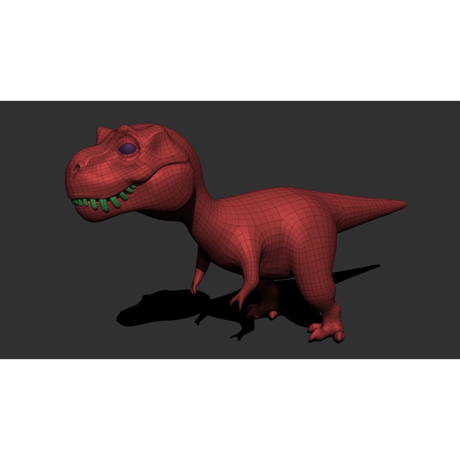 D Rex Free low-poly 3D model 10