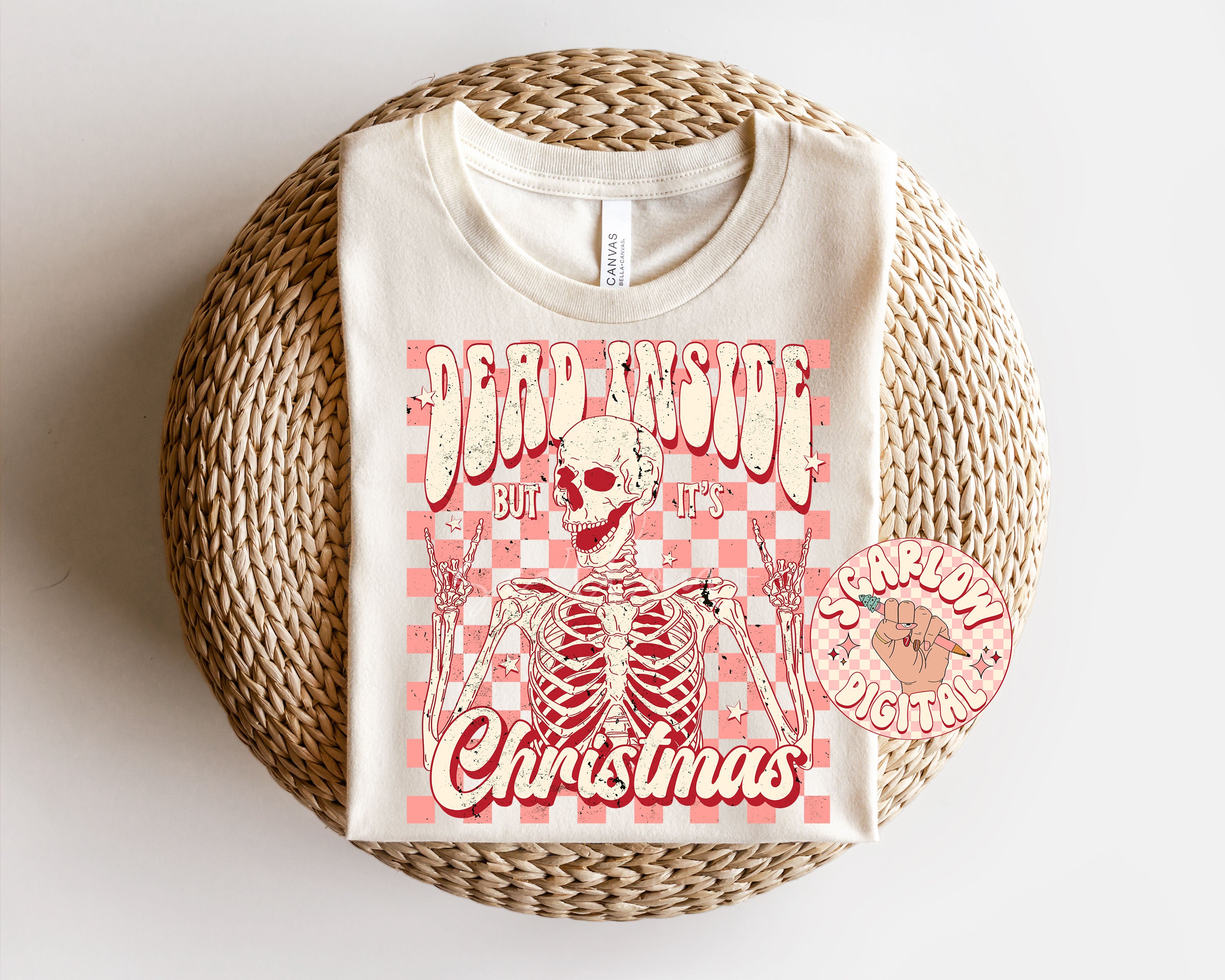 Dead Inside But It's Christmas PNG-Christmas Sublimation Digital Design Download-skeleton png, holidays png, santa claus png, funny png file 5