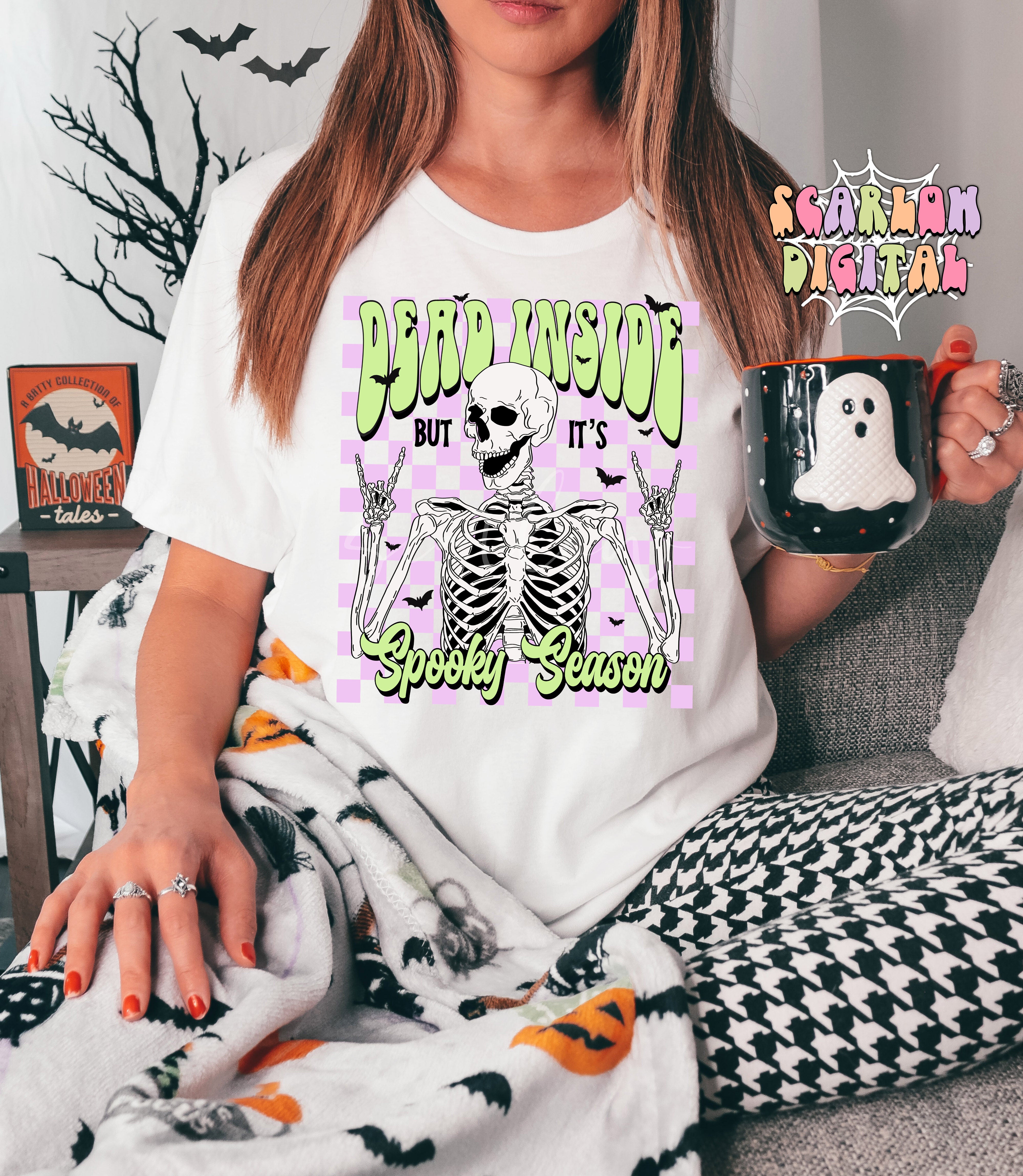 Dead Inside But It's Spooky Season PNG Digital Design 4