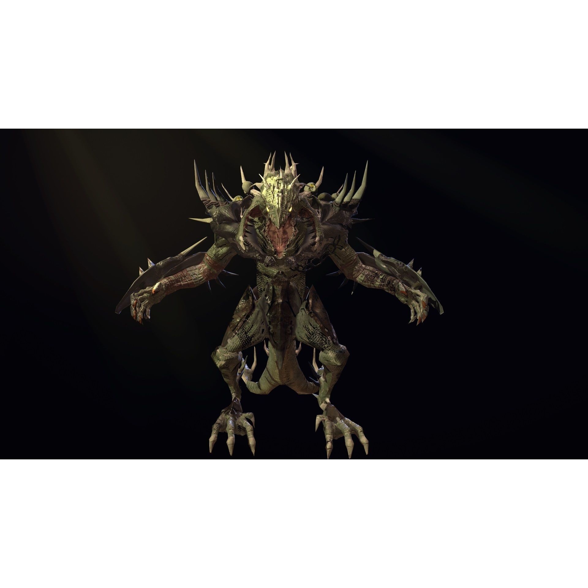 Demon dragon Free low-poly 3D model 2