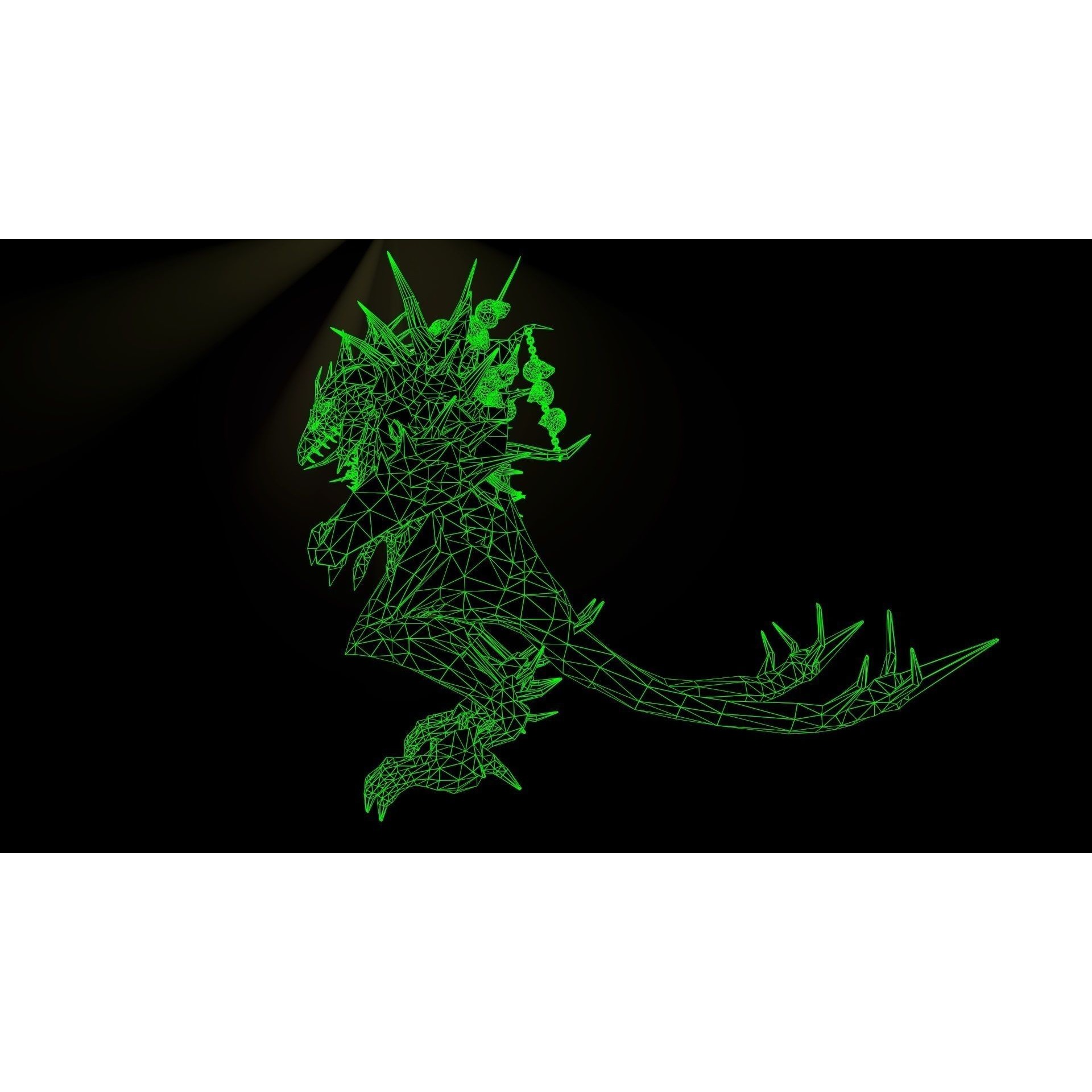 Demon dragon Free low-poly 3D model 5