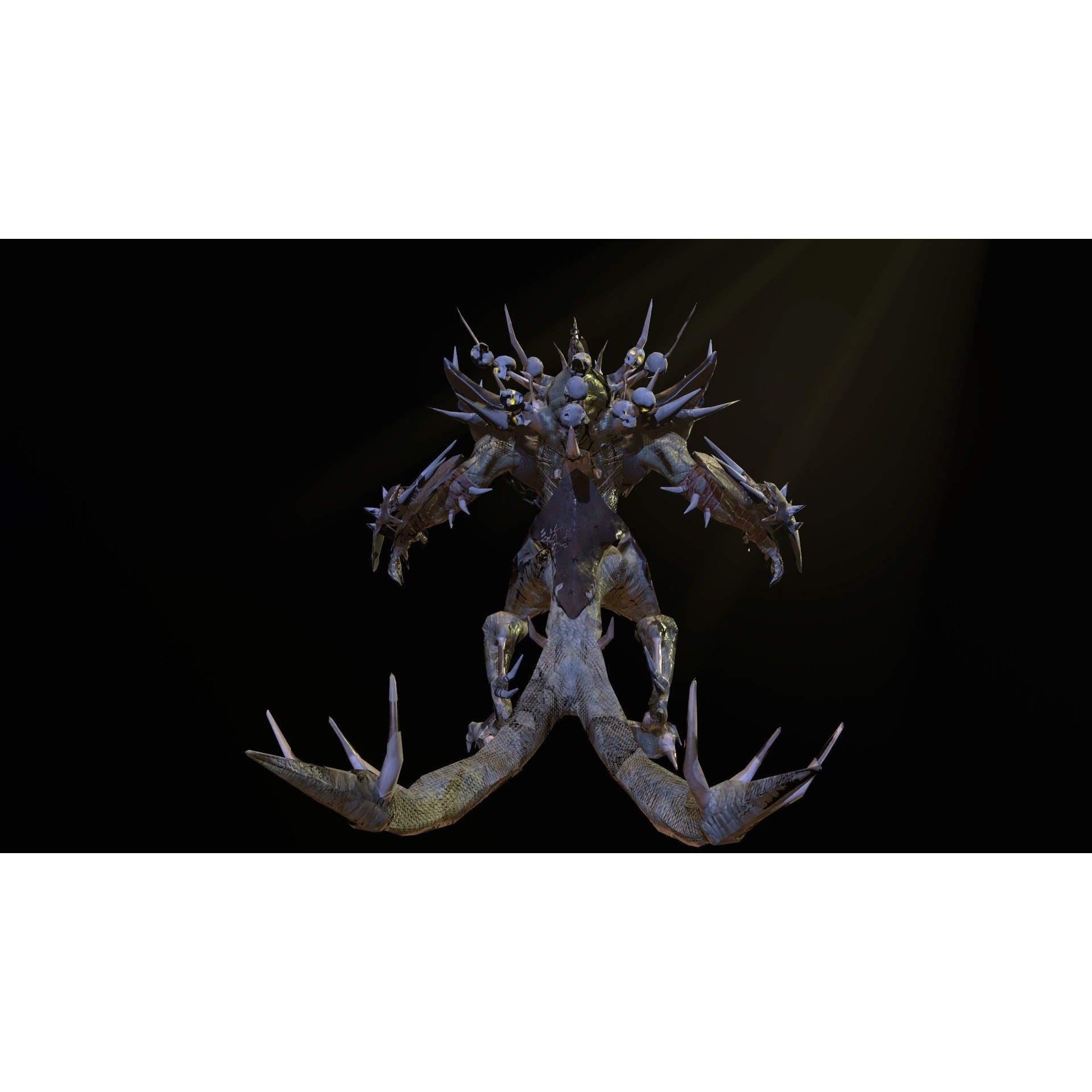 Demon dragon Free low-poly 3D model 8