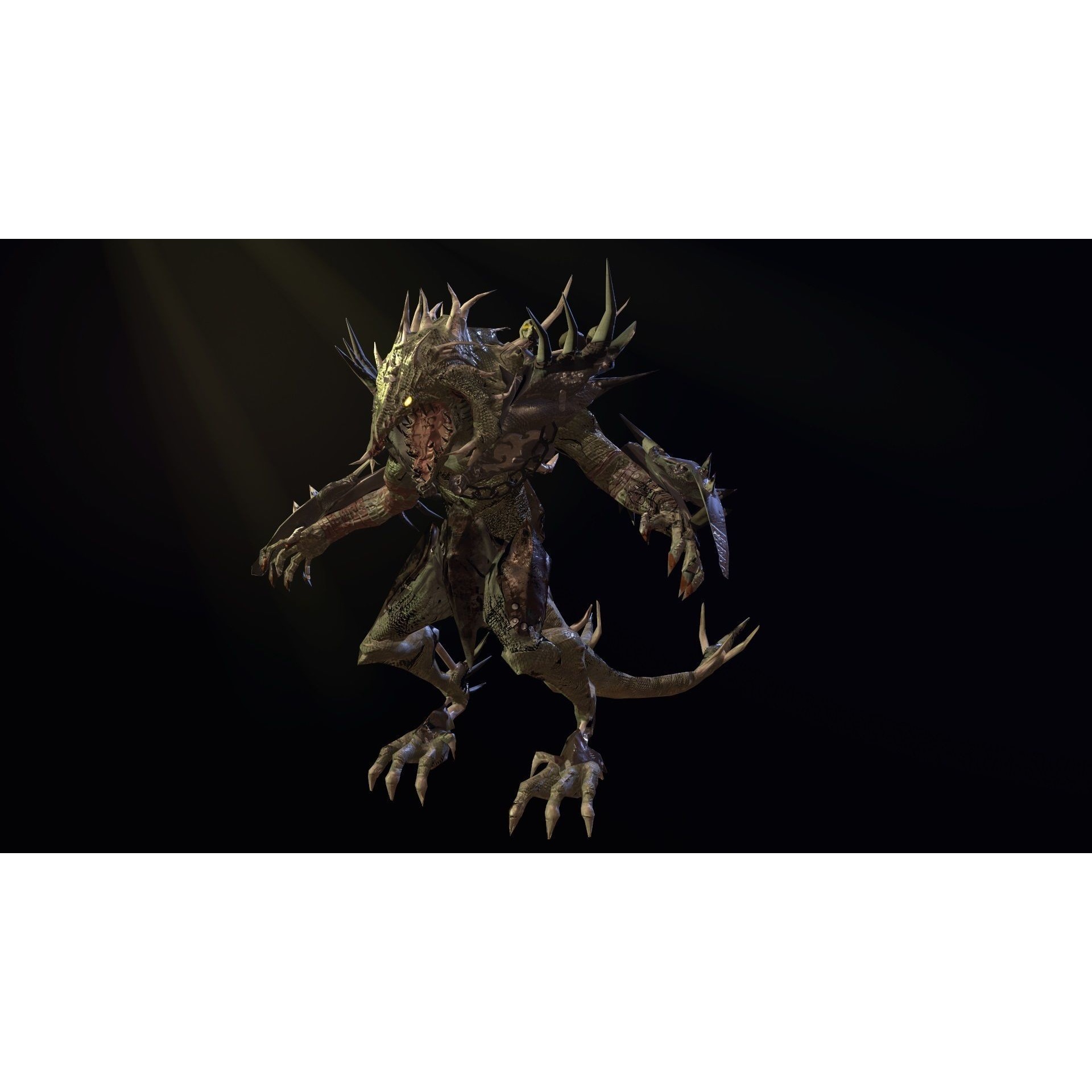 Demon dragon Free low-poly 3D model 10