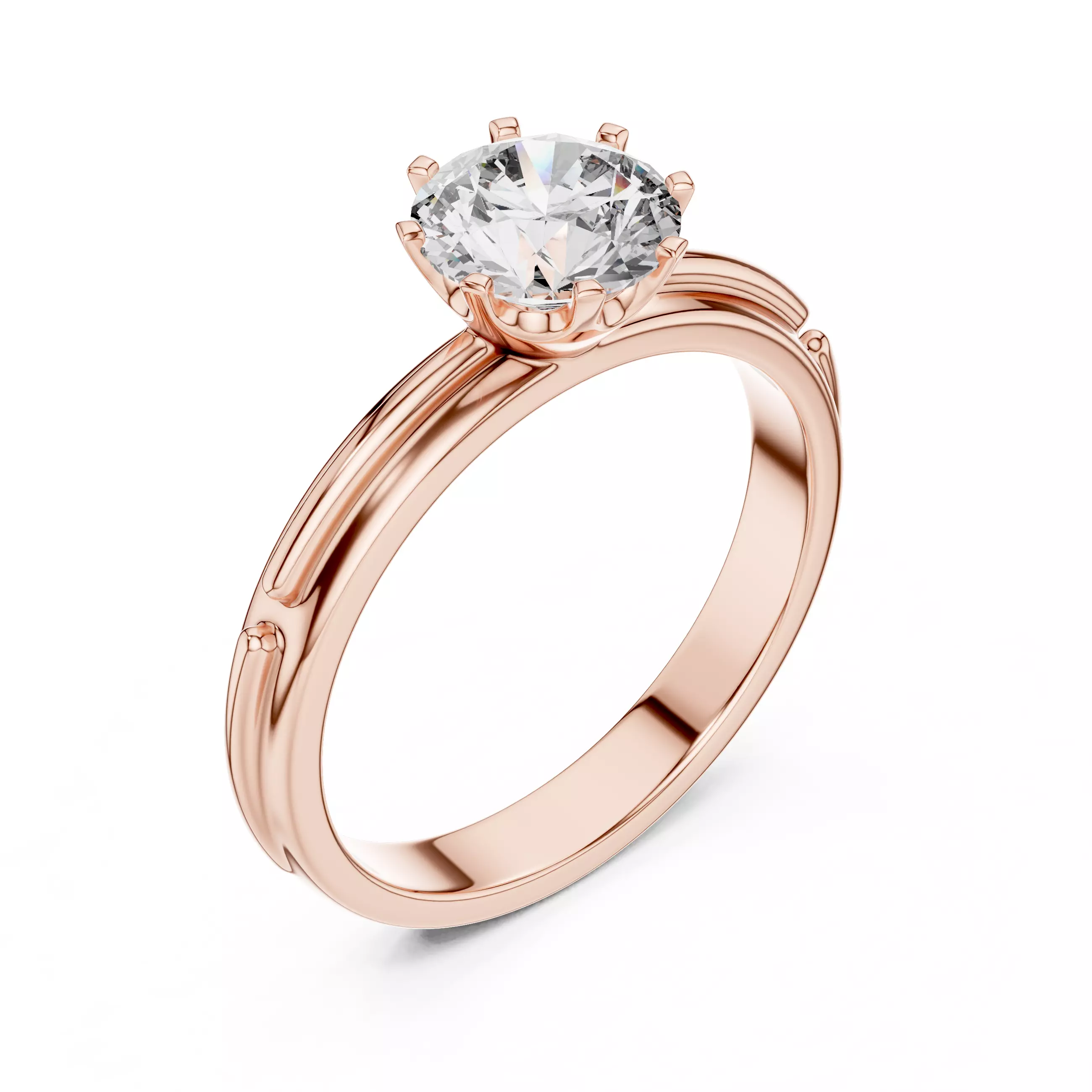Diamond Rings CAD Models STL 3DM Ready for Printing 3D print model 10