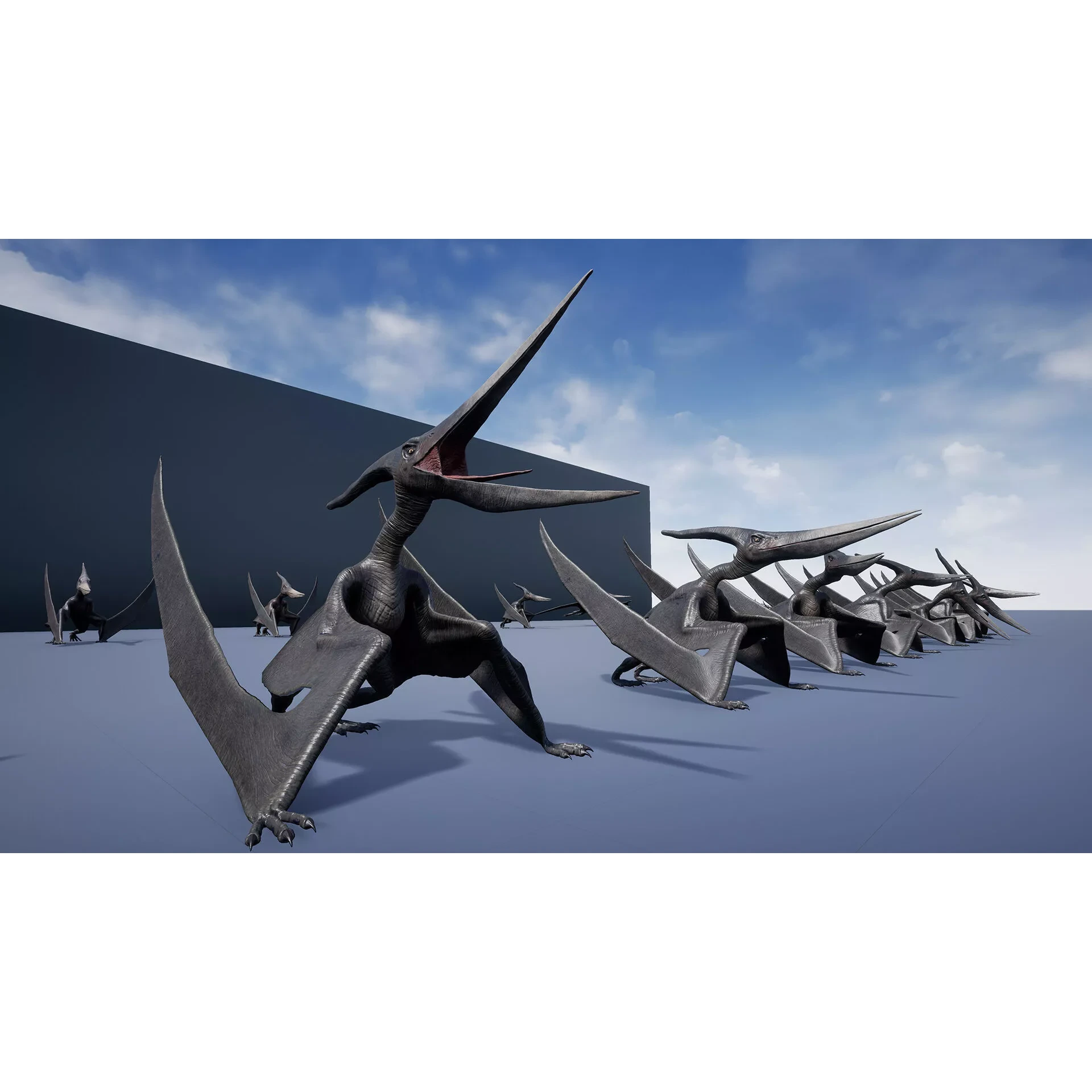 Dinosaur Pteranodon 179 Animations - Unreal Engine Project Low-poly 3D model 8