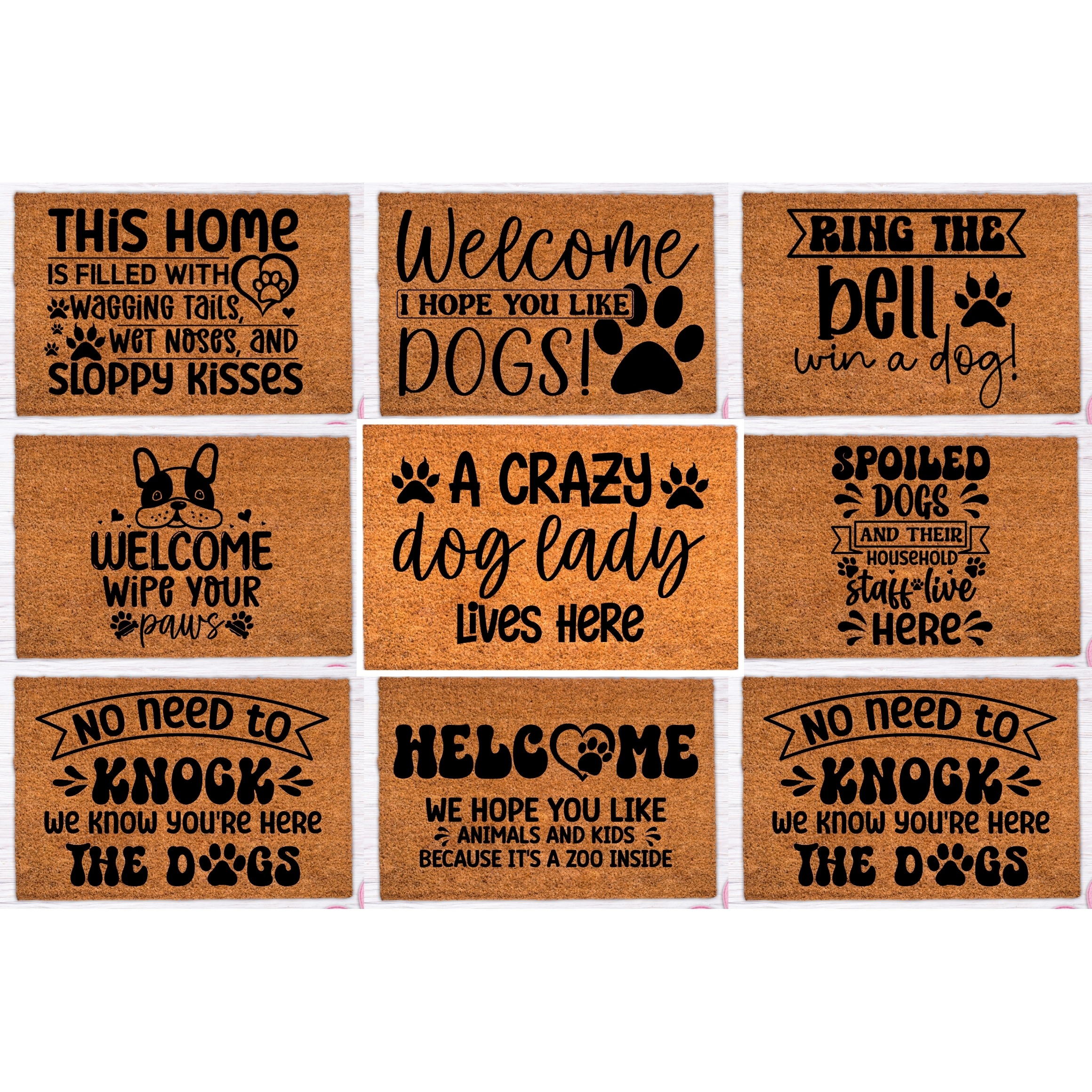 Dog Doormat SVG Bundle 2