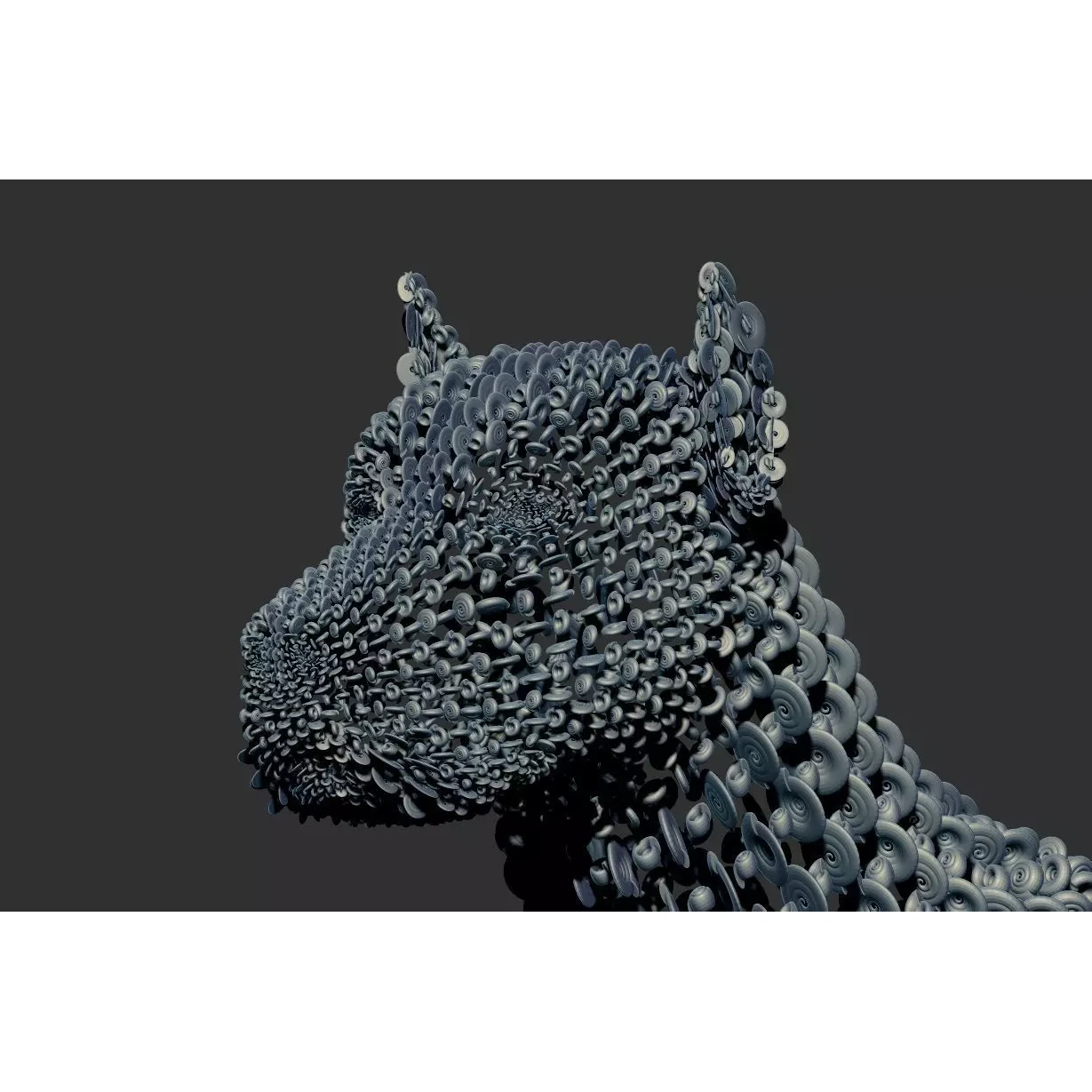 DOG WIREFRAME Free 3D model