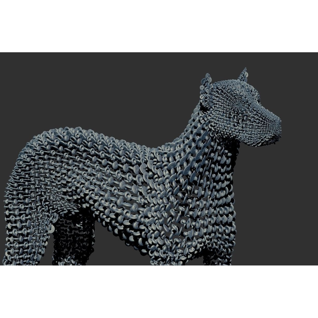 DOG WIREFRAME Free 3D model 2