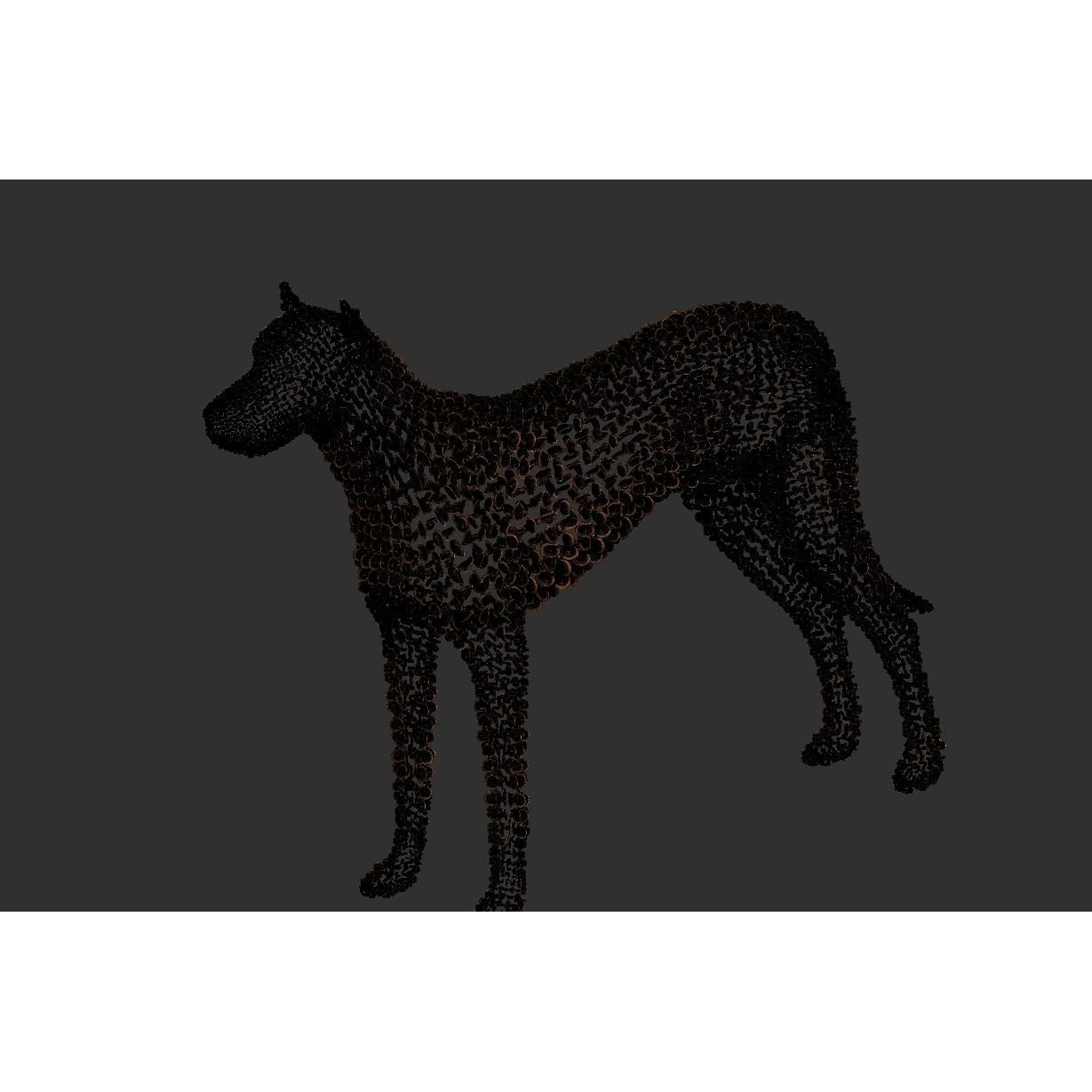 DOG WIREFRAME Free 3D model 4