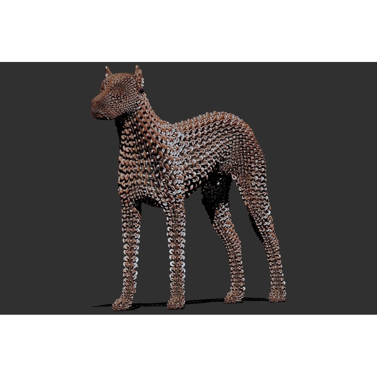 DOG WIREFRAME Free 3D model 5