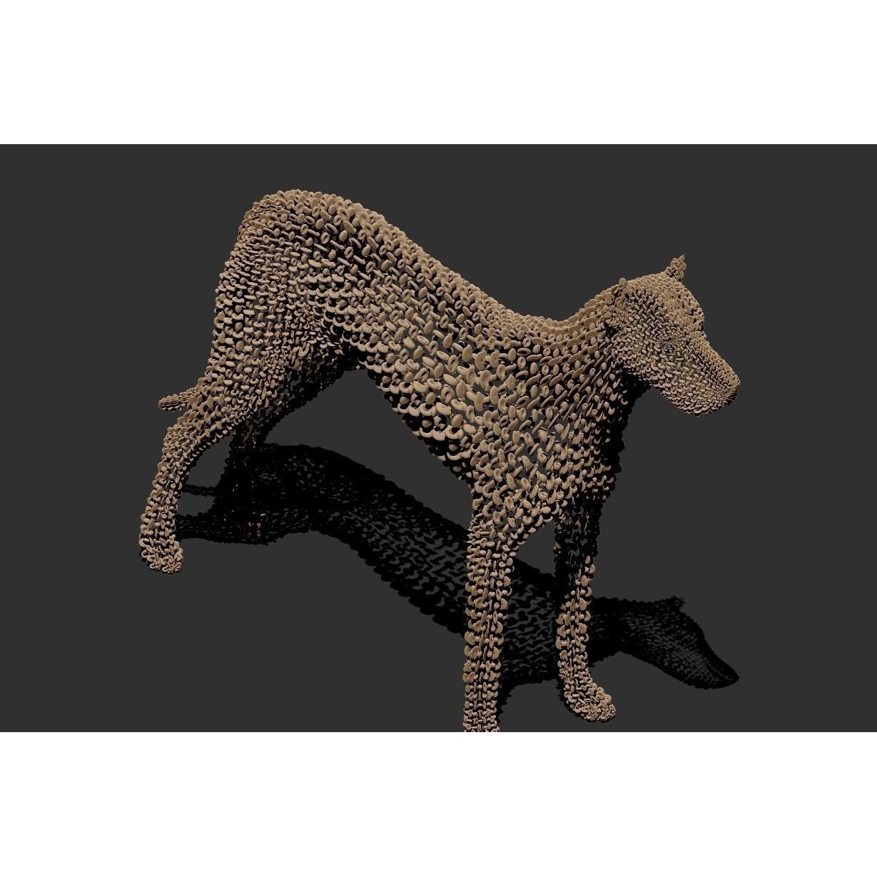 DOG WIREFRAME Free 3D model 6