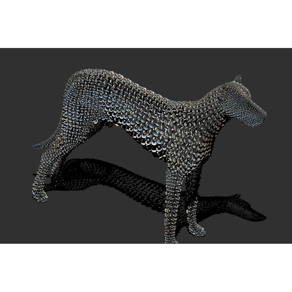 DOG WIREFRAME Free 3D model 7