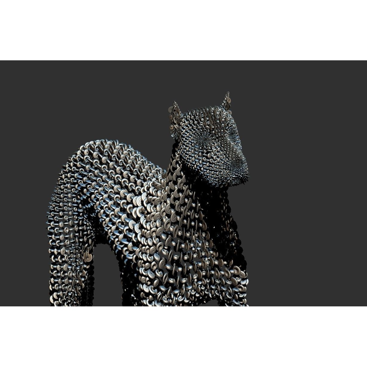 DOG WIREFRAME Free 3D model 8
