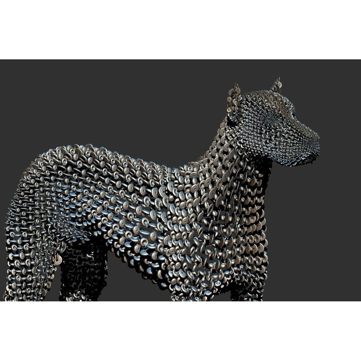 DOG WIREFRAME Free 3D model 9