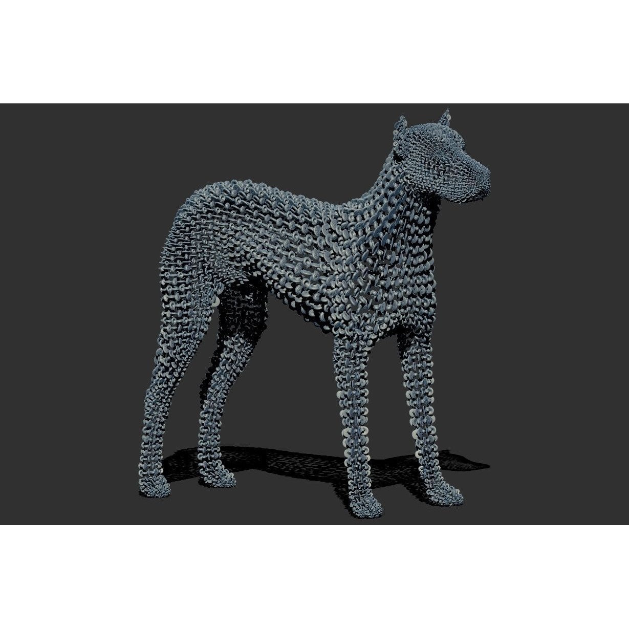 DOG WIREFRAME Free 3D model 10