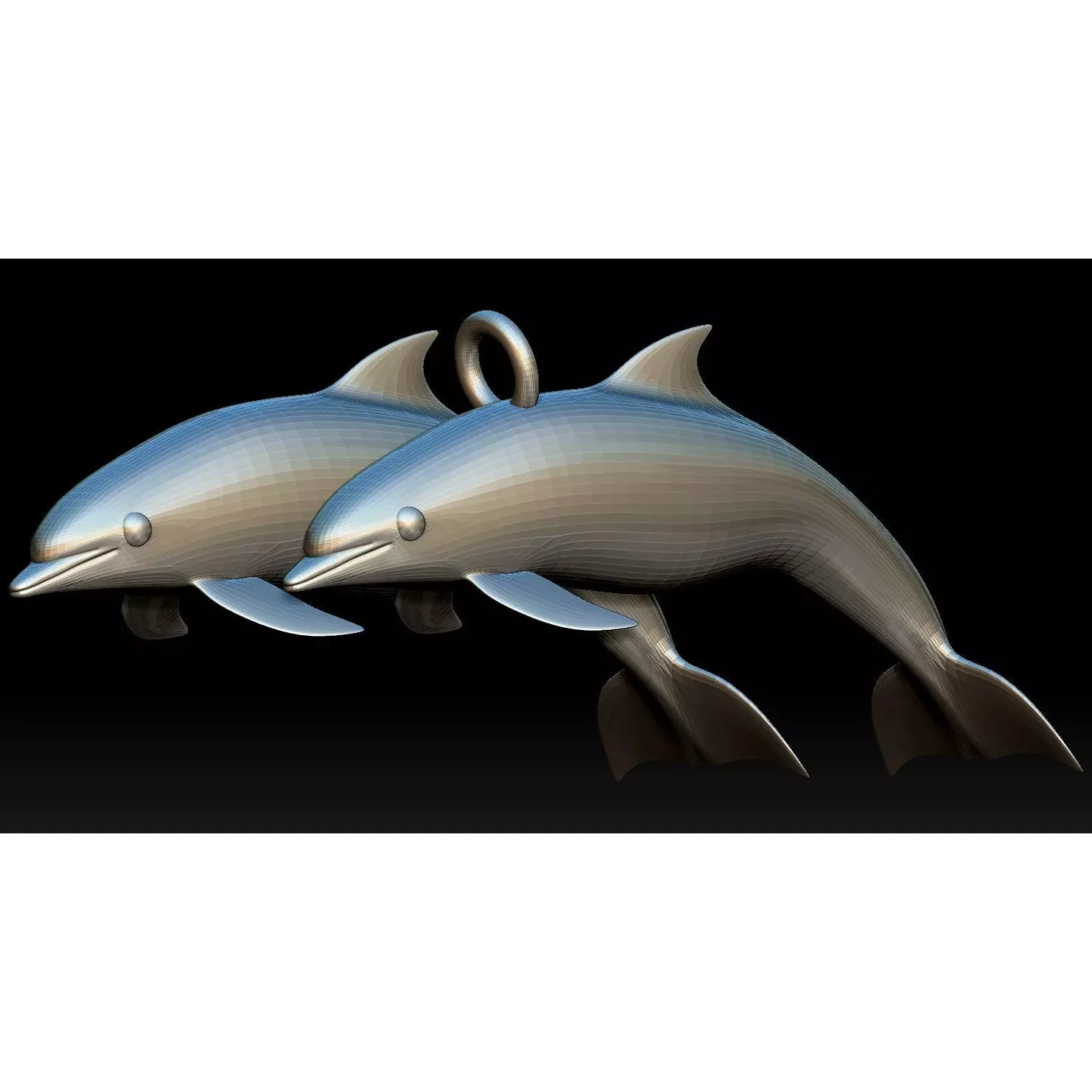 Dolphin keychain - Dolphin 3D print model Free 3D print model