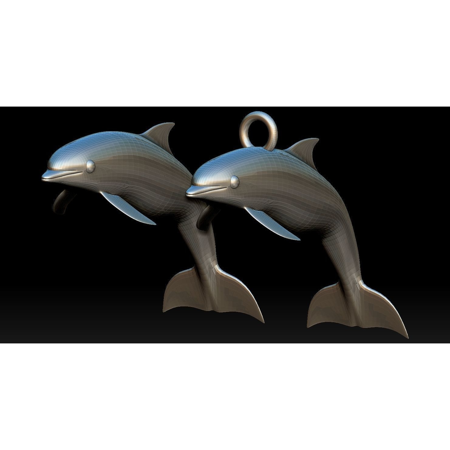 Dolphin keychain - Dolphin 3D print model Free 3D print model 2