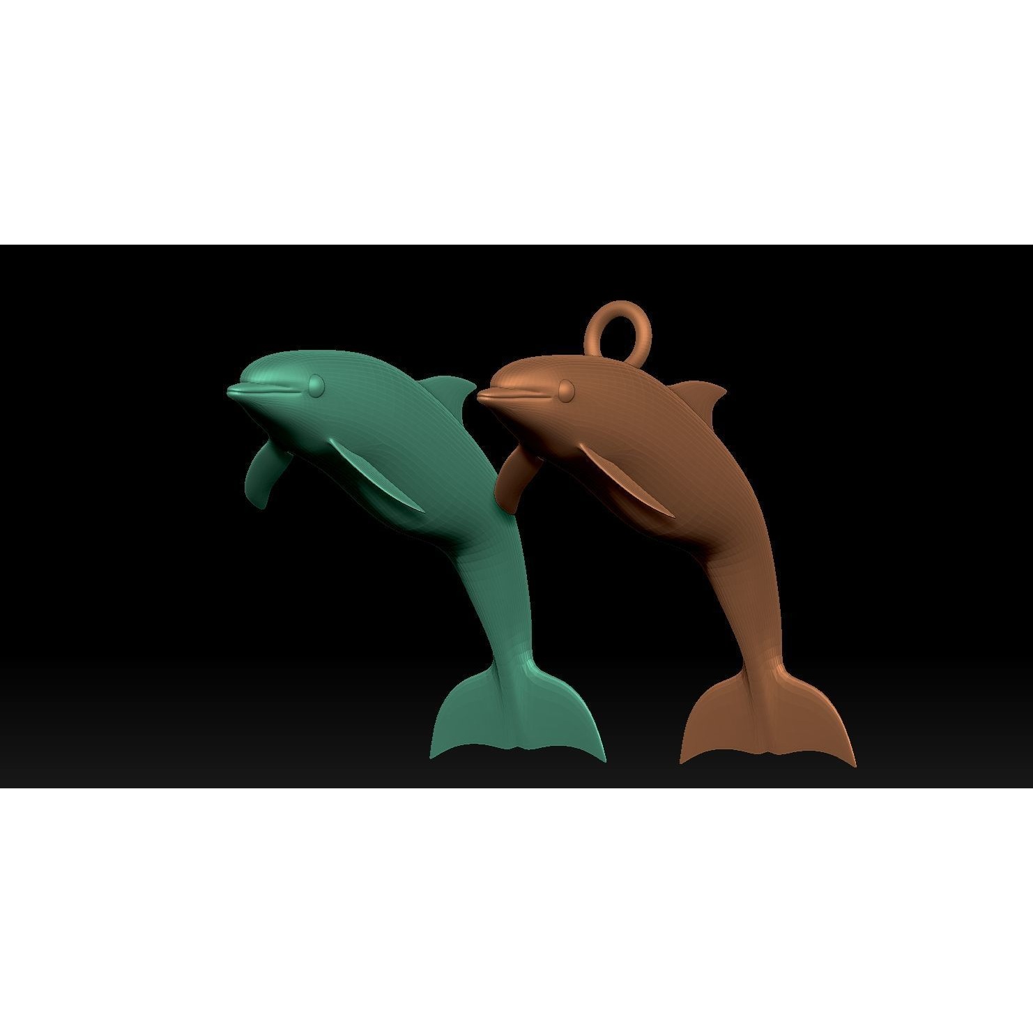 Dolphin keychain - Dolphin 3D print model Free 3D print model 3