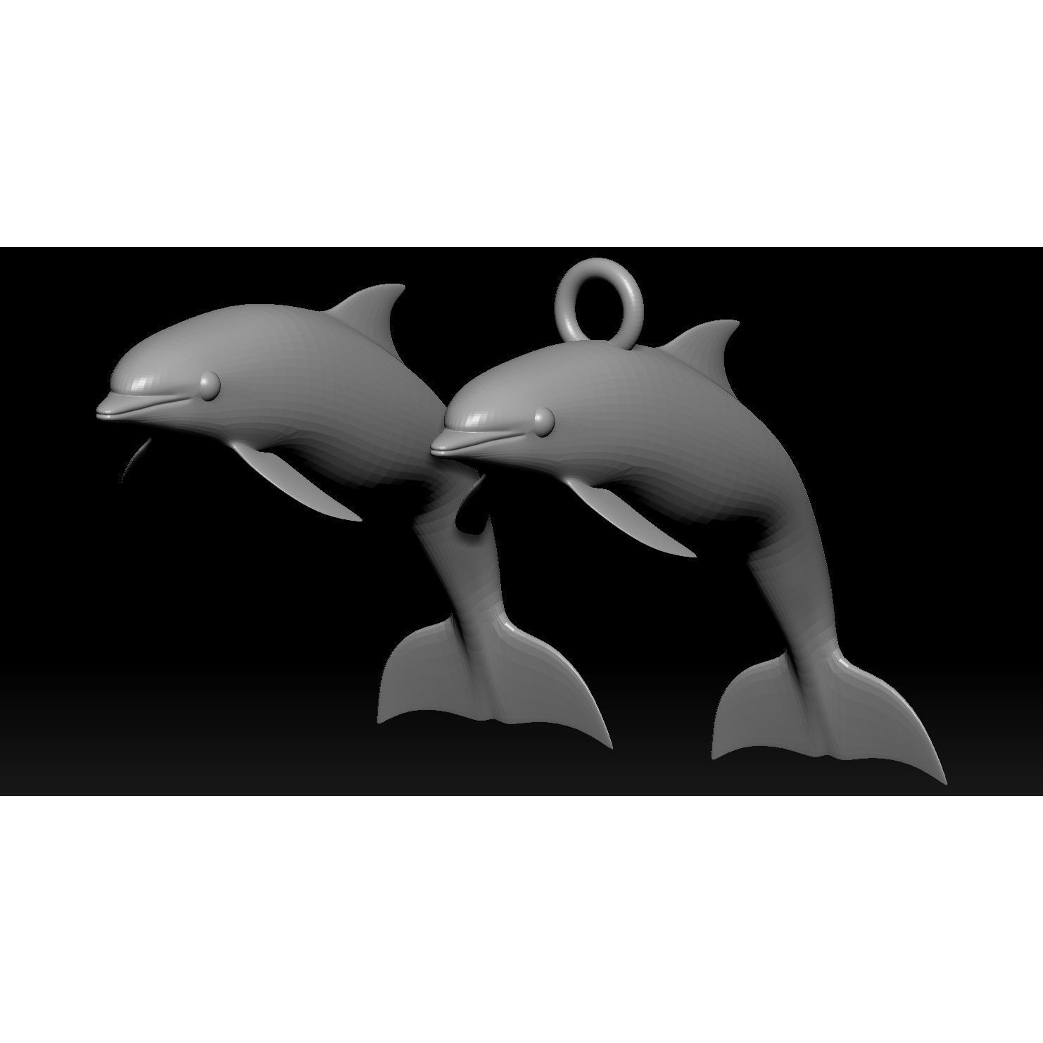 Dolphin keychain - Dolphin 3D print model Free 3D print model 4