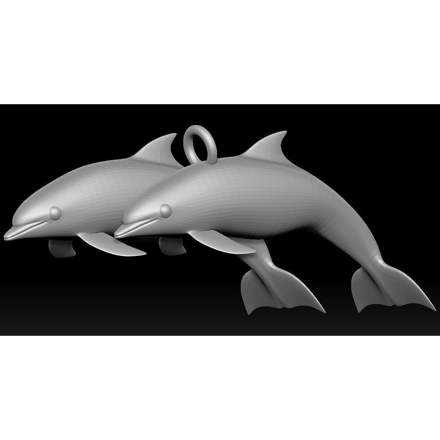 Dolphin keychain - Dolphin 3D print model Free 3D print model 5