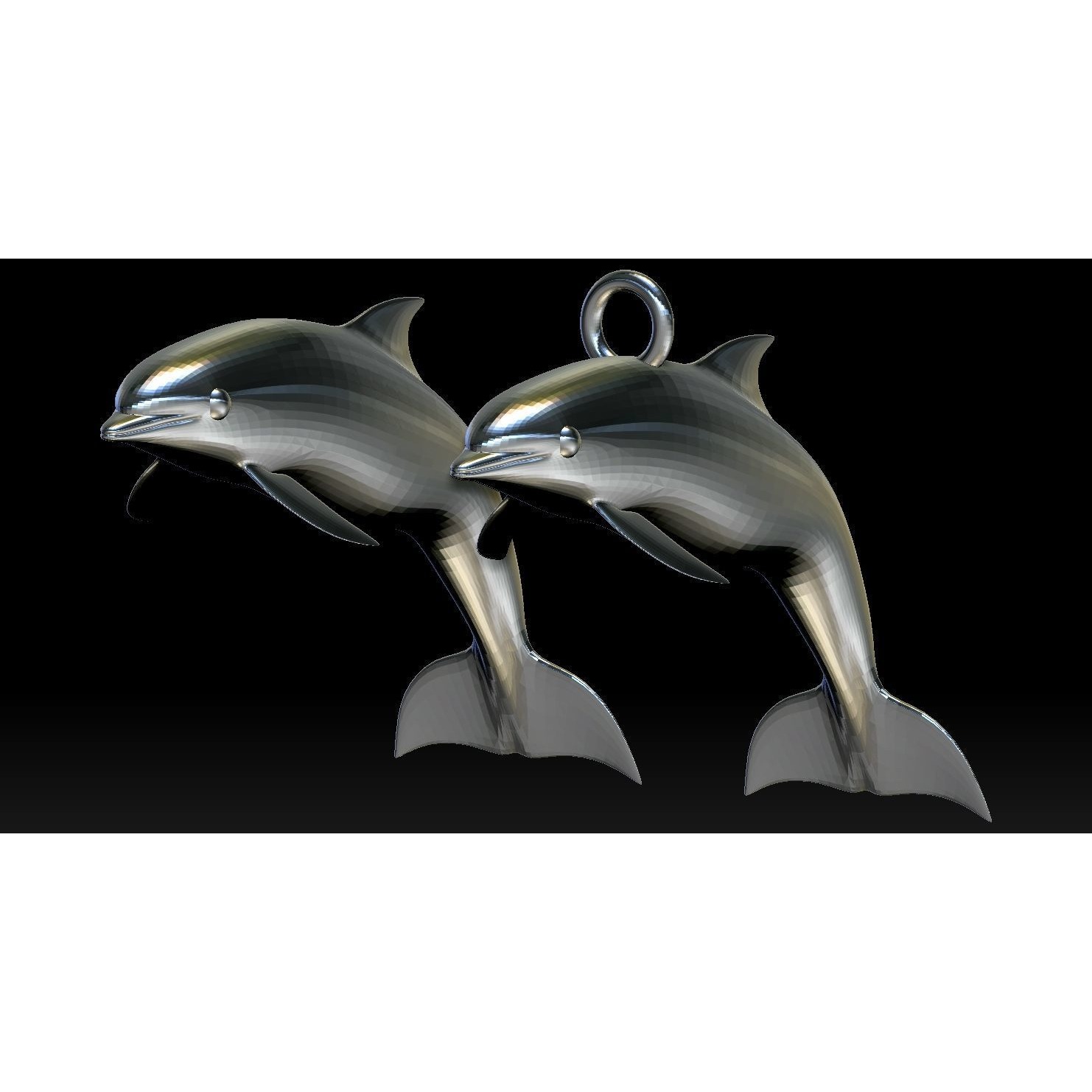 Dolphin keychain - Dolphin 3D print model Free 3D print model 8