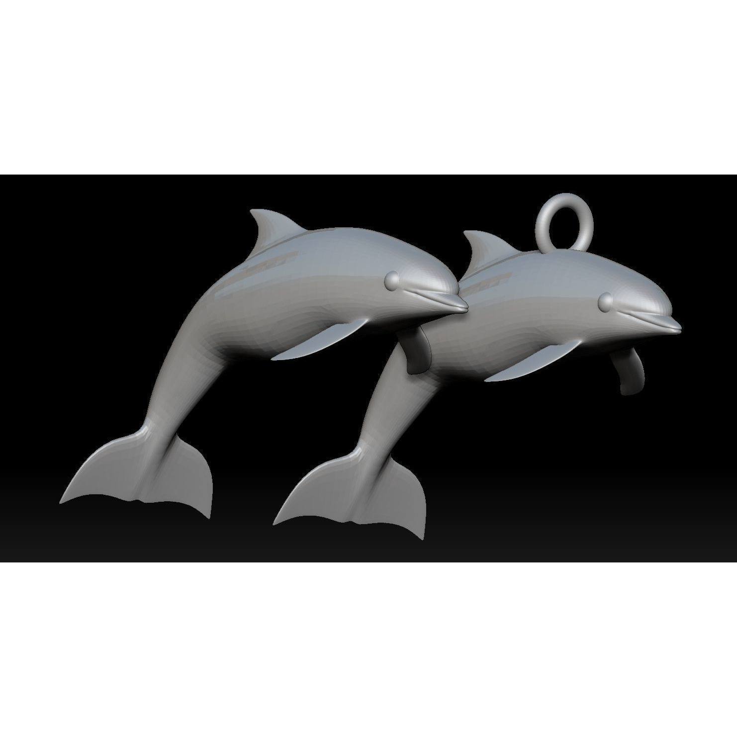 Dolphin keychain - Dolphin 3D print model Free 3D print model 9