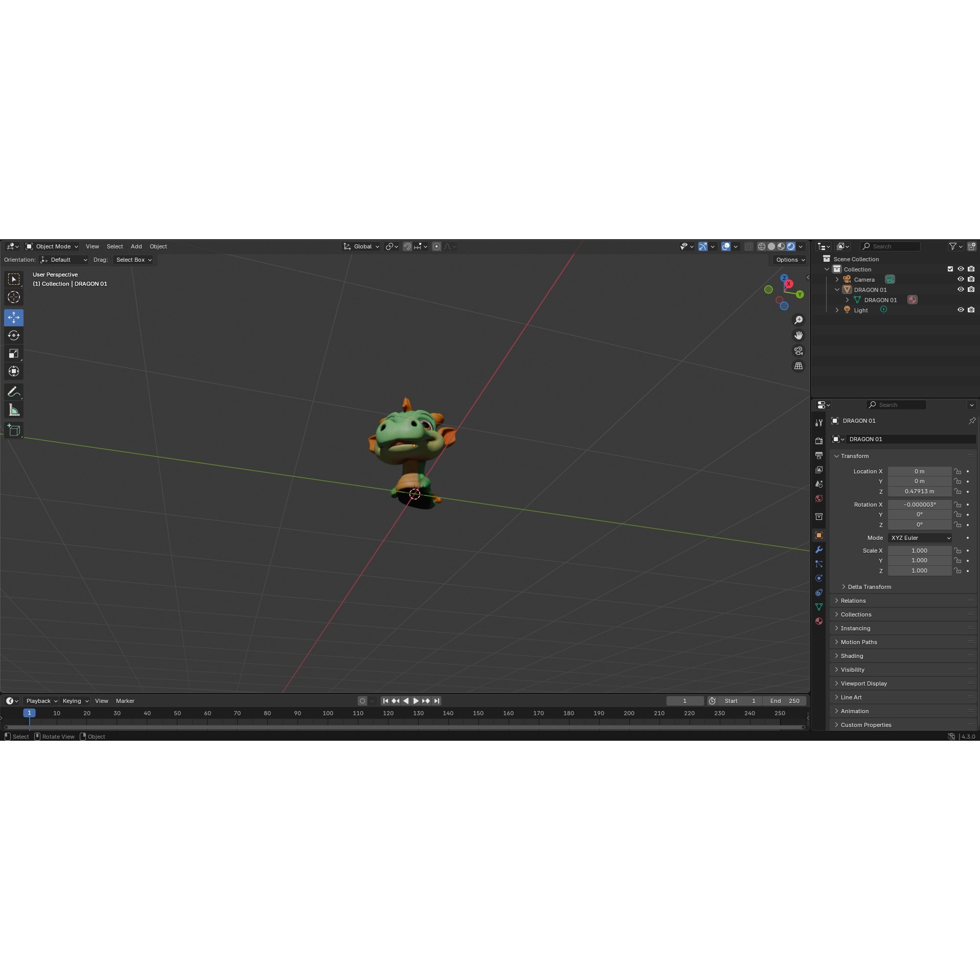 Dragon Head Cartoon Style Free 3D model 5