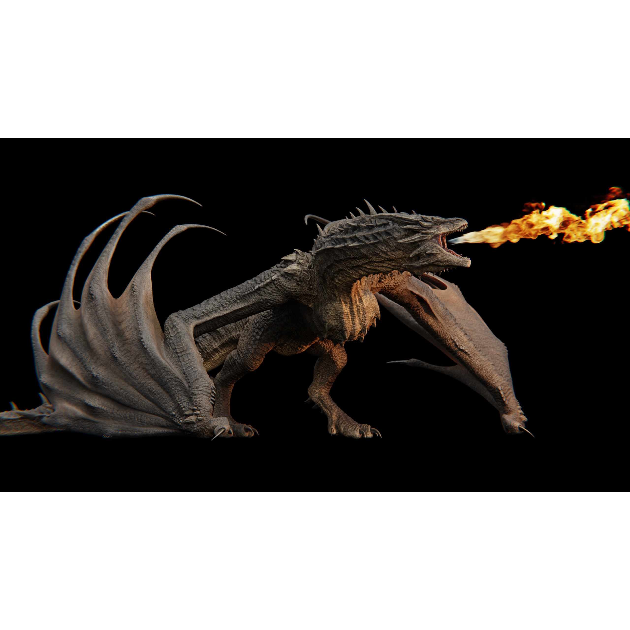 Dragon Low-poly 3D model 2
