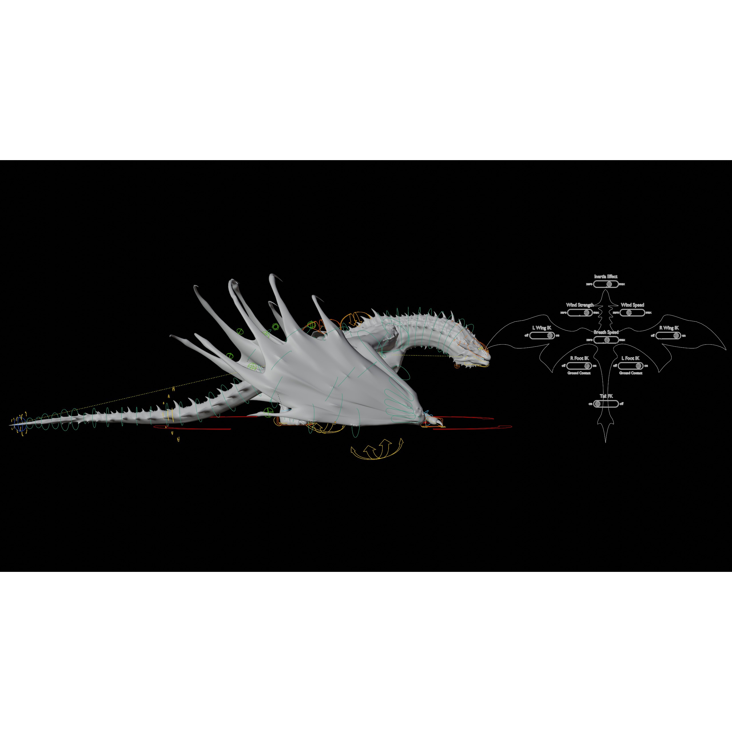 Dragon Low-poly 3D model 5