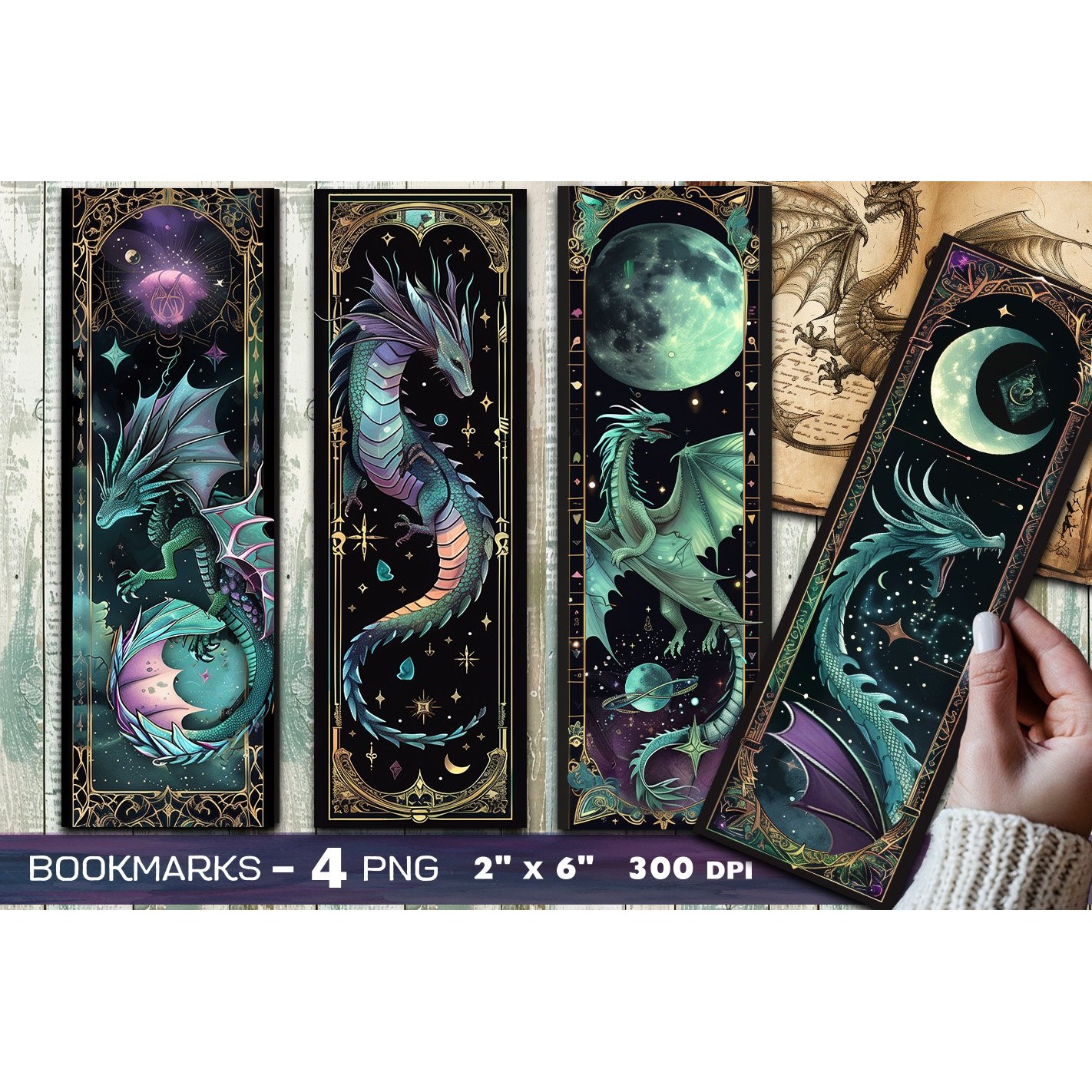 Dragons bookmark, Mystic dragon bookmark (11)