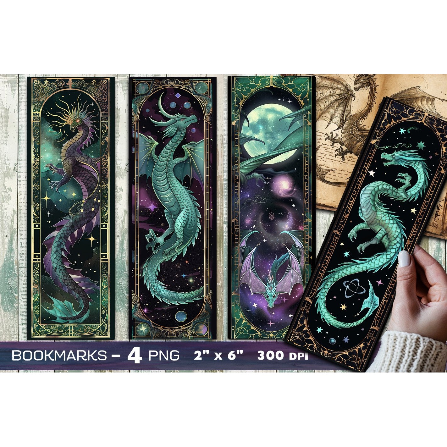 Dragons bookmark, Mystic dragon bookmark (12)