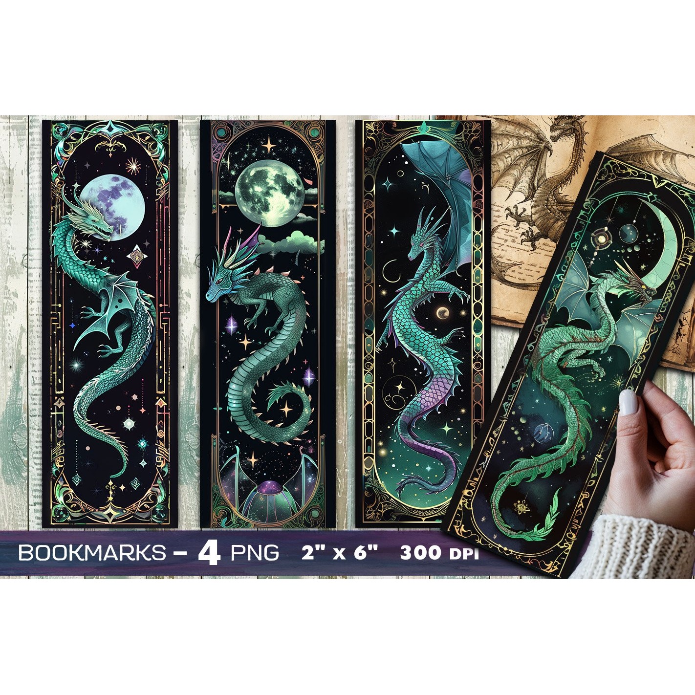 Dragons bookmark, Mystic dragon bookmark (13)